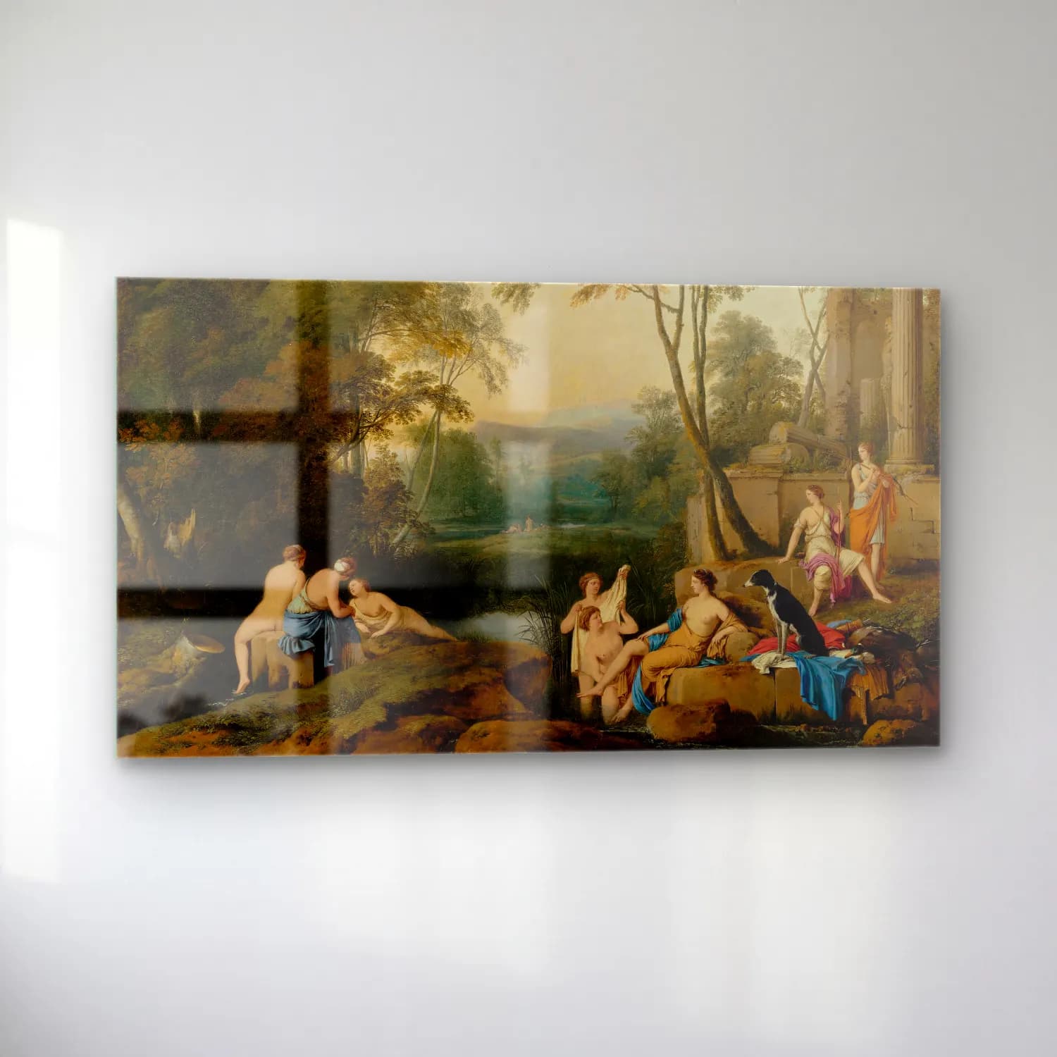 Laurent de la Hyre – Laurent de la Hyre - Diana and Her Nymphs in a Landscape cam tablo — sol açıdan görünüm
