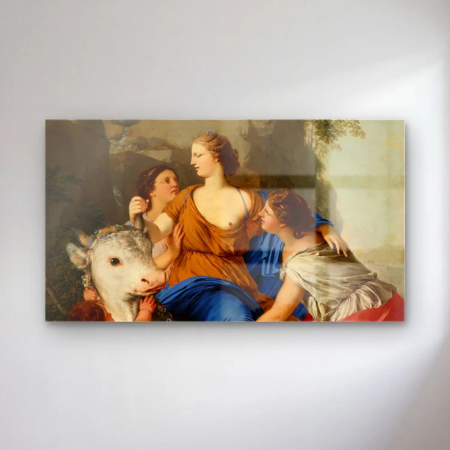 Laurent de la Hyre – Laurent de la Hyre - The Rape of Europa cam tablo — Laurent de la Hyre – Laurent de la Hyre - The Rape of Europa — yağlı boya mitolojik sahne