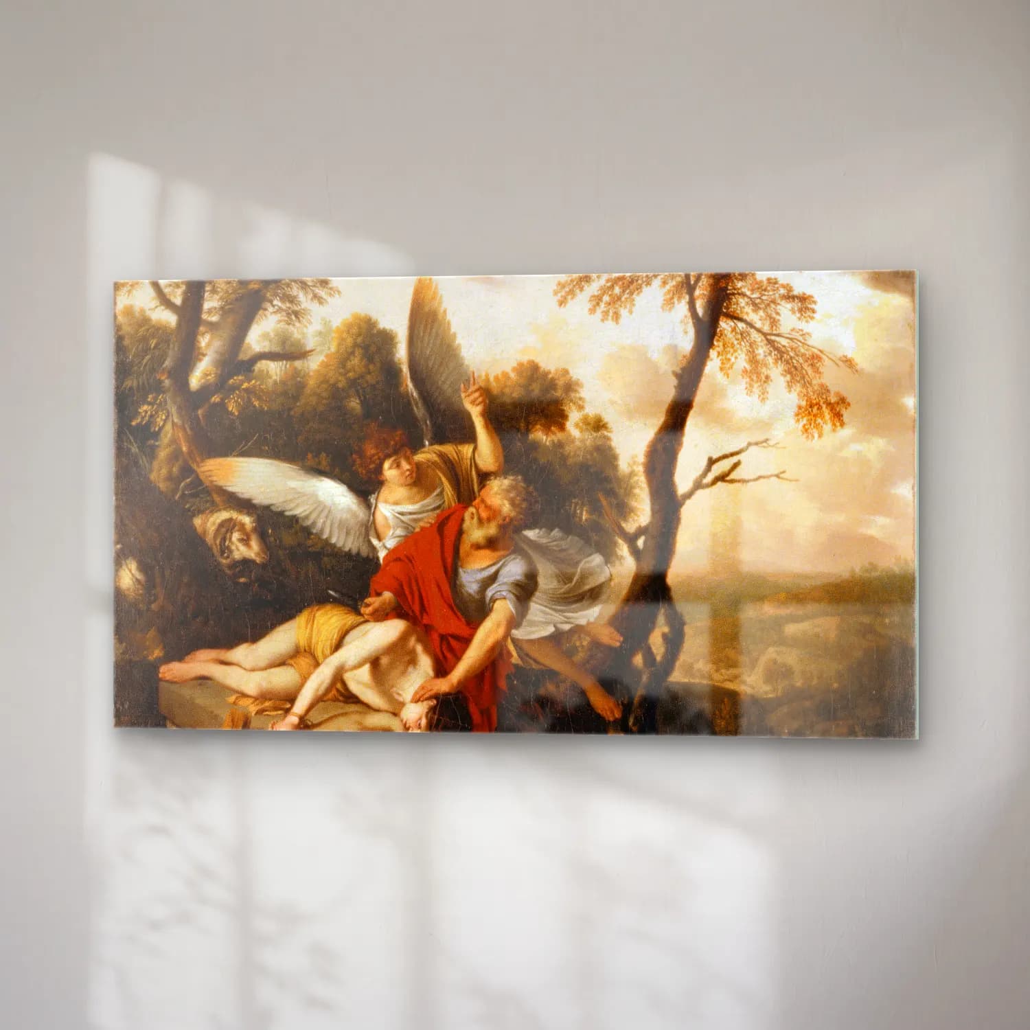 Laurent de la Hyre – Laurent de la Hyre - The Sacrifice of Isaac (ca. 1650) cam tablo — sağ açıdan görünüm