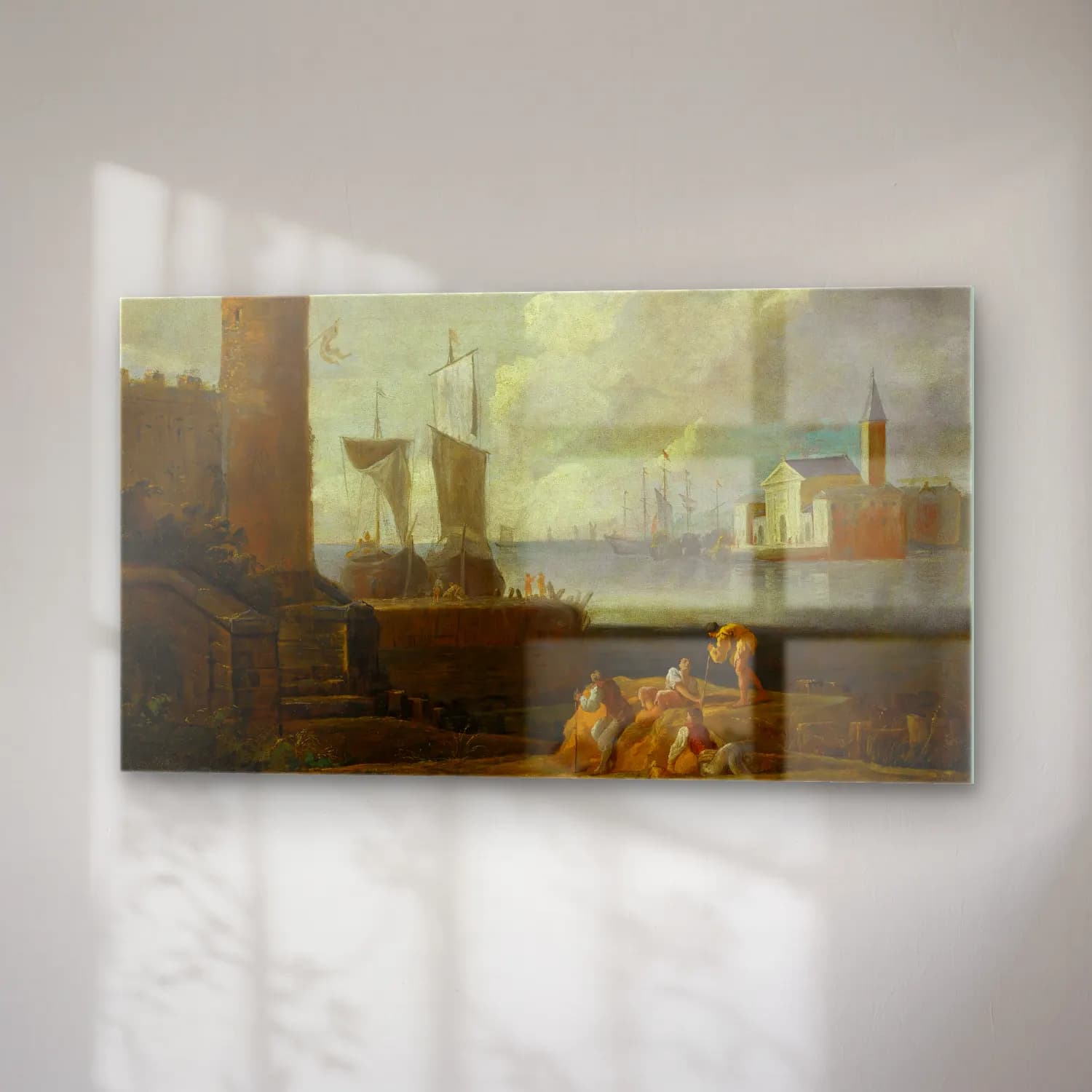 Marco Ricci – A Capriccio View Of San Giorgio Maggiore, Venice cam tablo — sağ açıdan görünüm