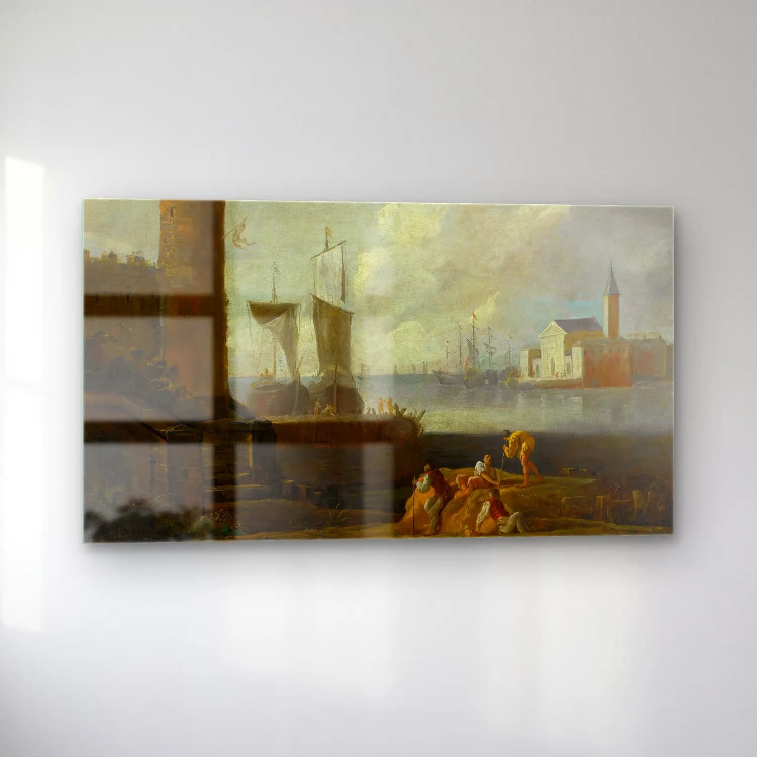 Marco Ricci – A Capriccio View Of San Giorgio Maggiore, Venice cam tablo — sol açıdan görünüm