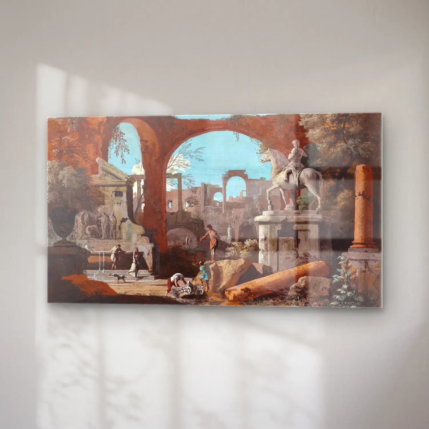 Marco Ricci – A Capriccio of Roman Ruins cam tablo — sağ açıdan görünüm