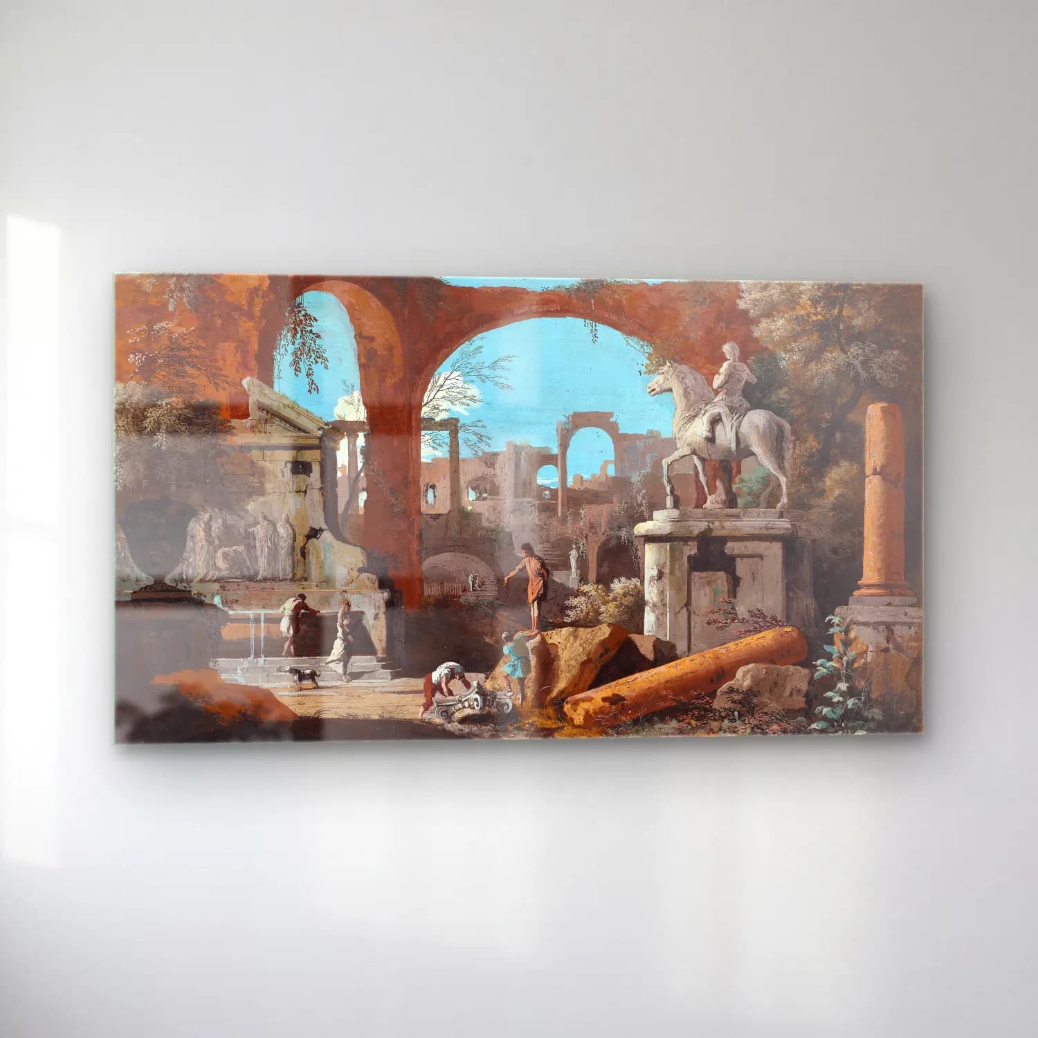 Marco Ricci – A Capriccio of Roman Ruins cam tablo — sol açıdan görünüm