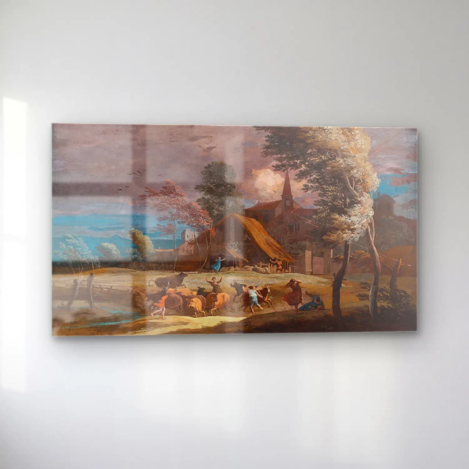 Marco Ricci – A Stormy Landscape cam tablo — sol açıdan görünüm