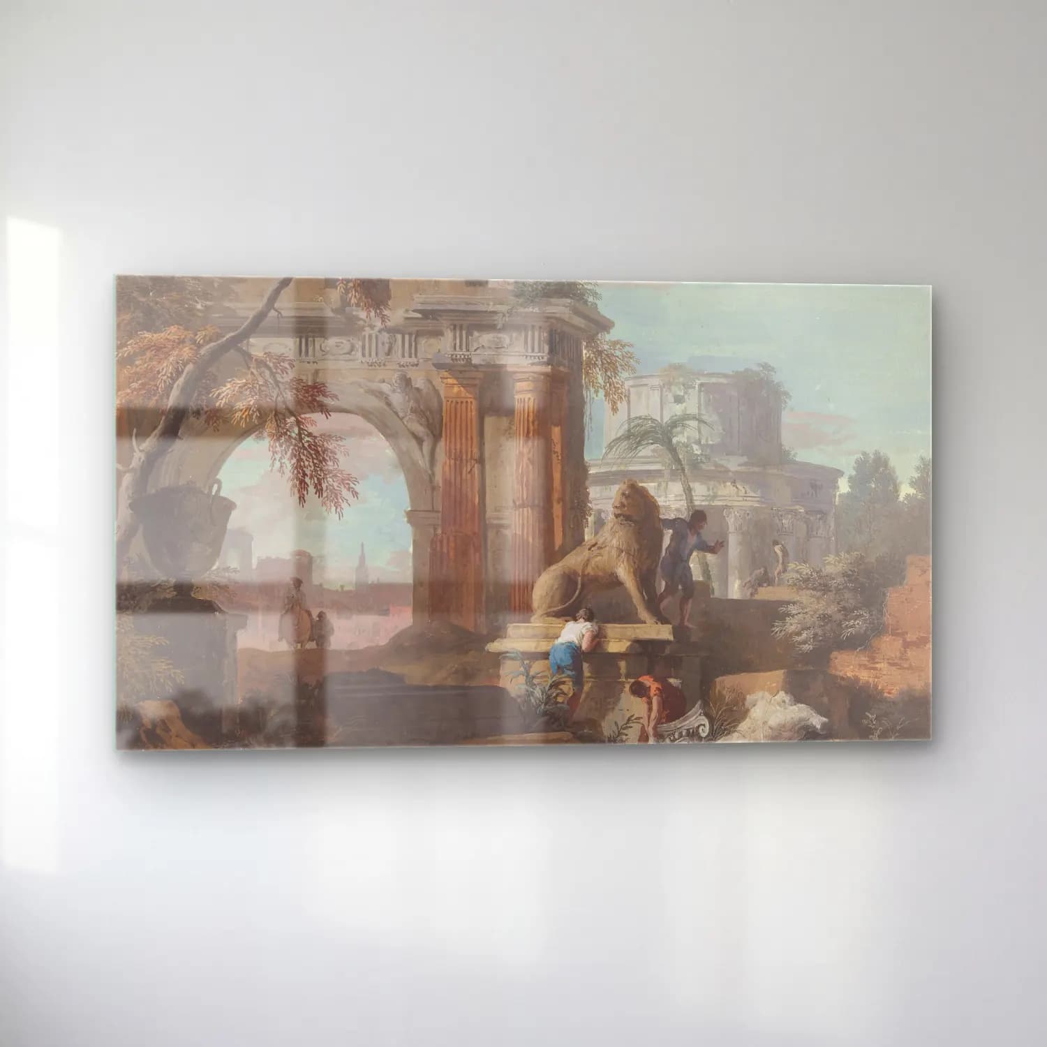 Marco Ricci – Capriccio with Roman Ruins cam tablo — sol açıdan görünüm