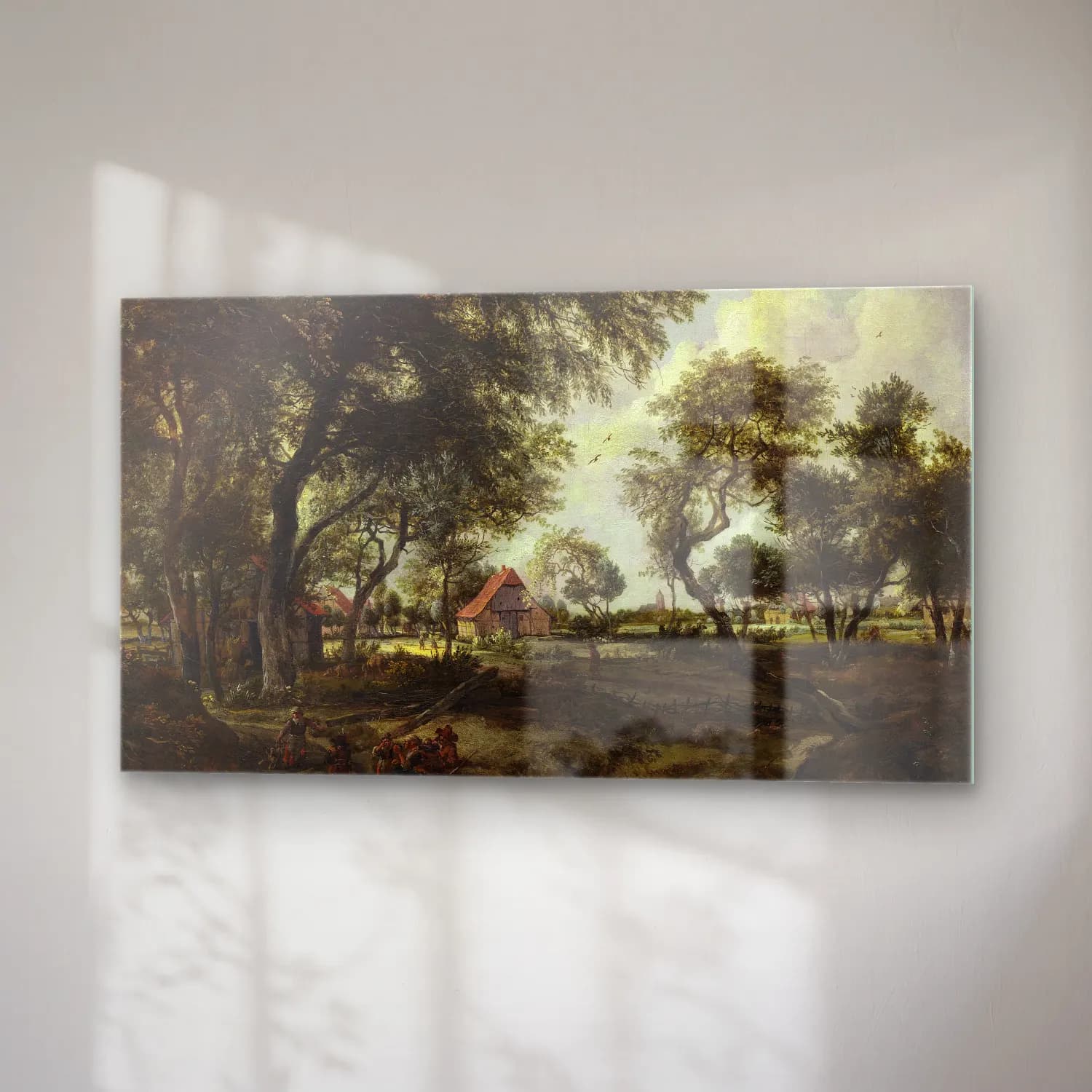 Meindert Hobbema – A Farm in the Sunlight cam tablo — sağ açıdan görünüm