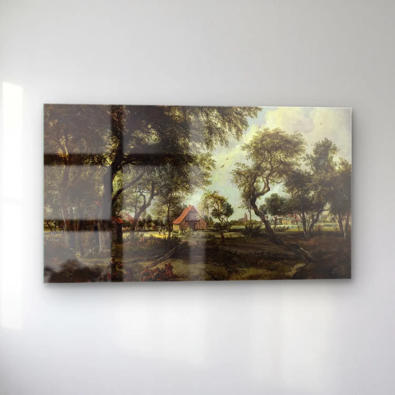 Meindert Hobbema – A Farm in the Sunlight cam tablo — sol açıdan görünüm