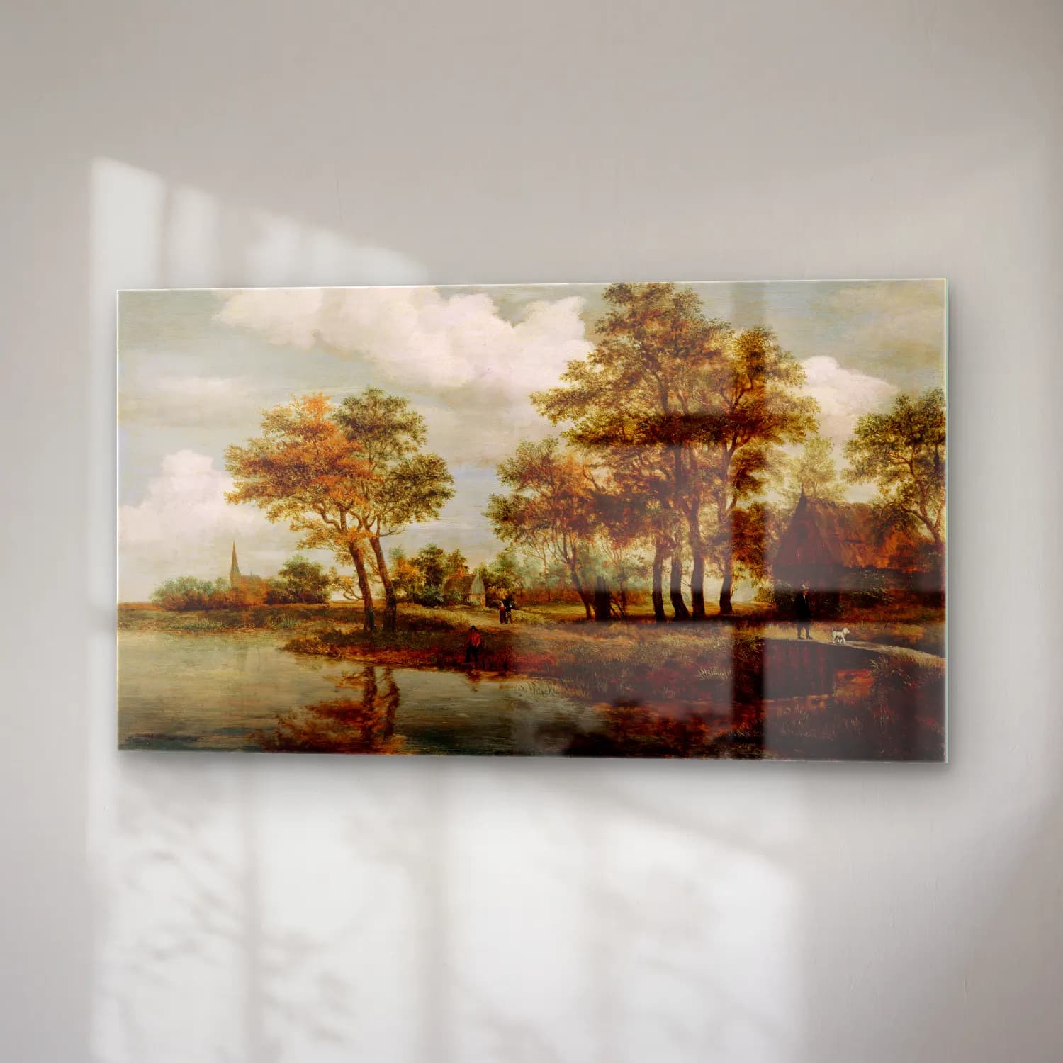 Meindert Hobbema – A River Scene cam tablo — sağ açıdan görünüm