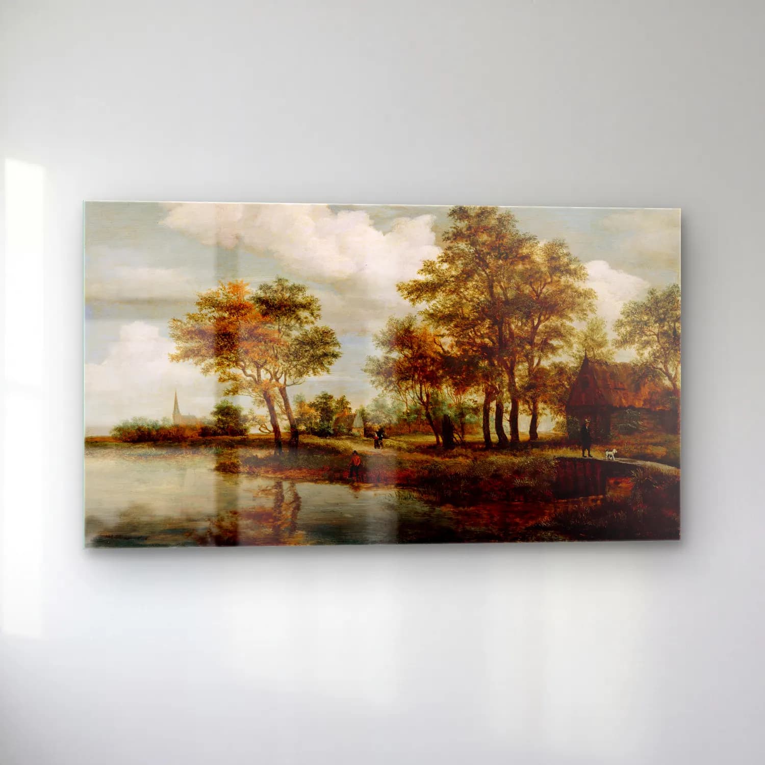 Meindert Hobbema – A River Scene cam tablo — sol açıdan görünüm