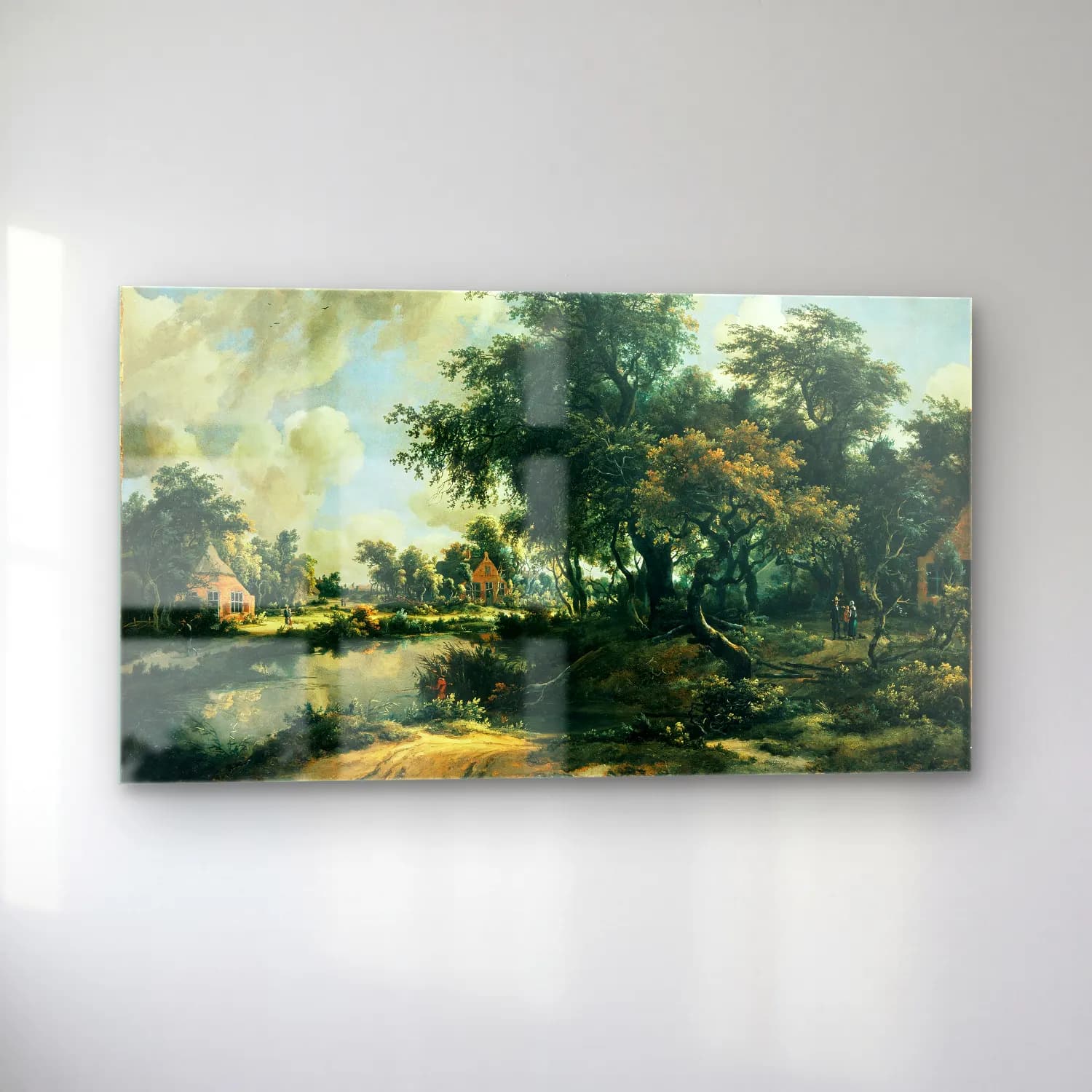 Meindert Hobbema – A Stormy Landscape cam tablo — sol açıdan görünüm