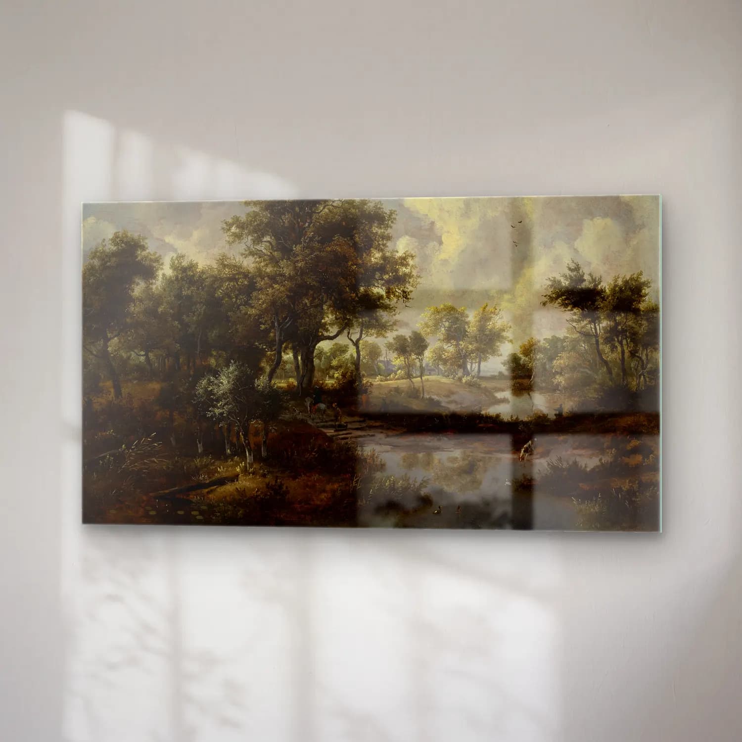 Meindert Hobbema – A Wooded Landscape cam tablo — sağ açıdan görünüm