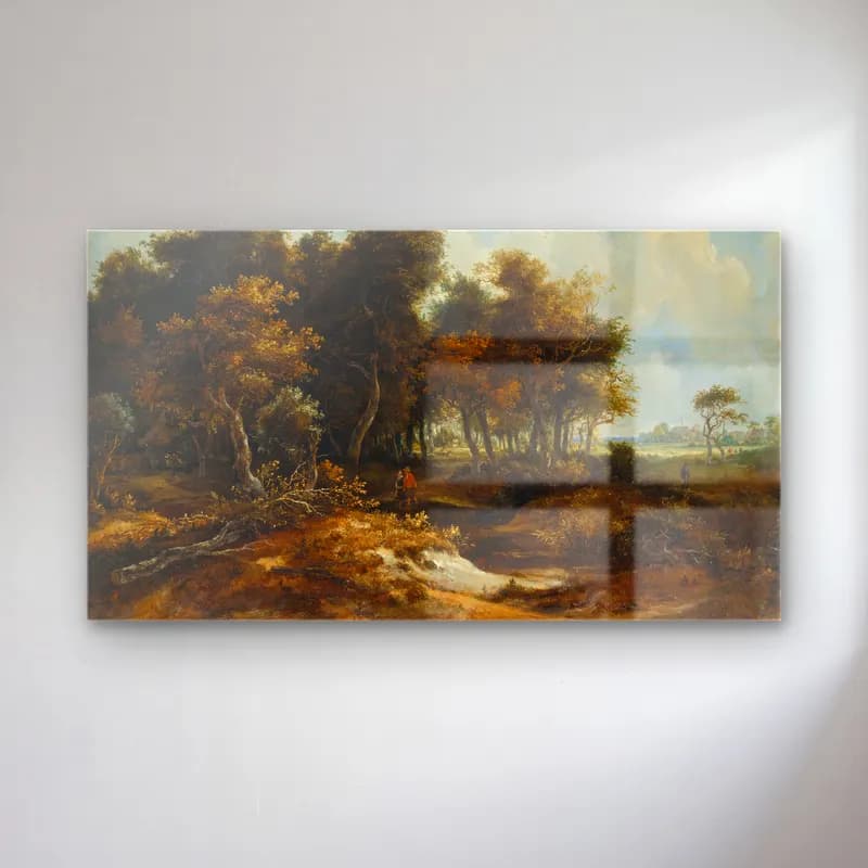 Meindert Hobbema – Entrance to a Forest (ca. 1663 – 1665) cam tablo — Meindert Hobbema – Entrance to a Forest (ca. 1663 – 1665) — yağlı boya orman
