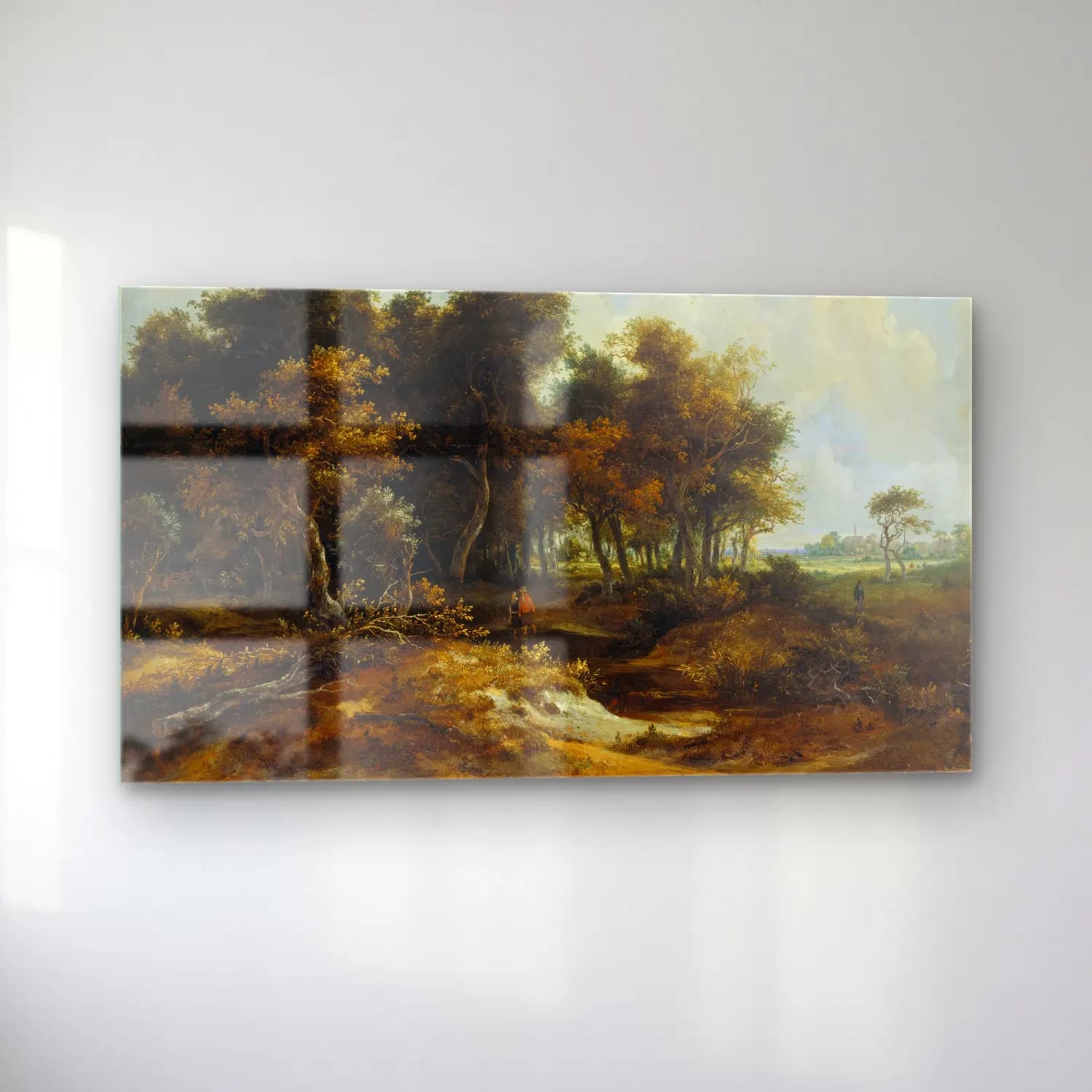 Meindert Hobbema – Entrance to a Forest (ca. 1663 – 1665) cam tablo — sol açıdan görünüm