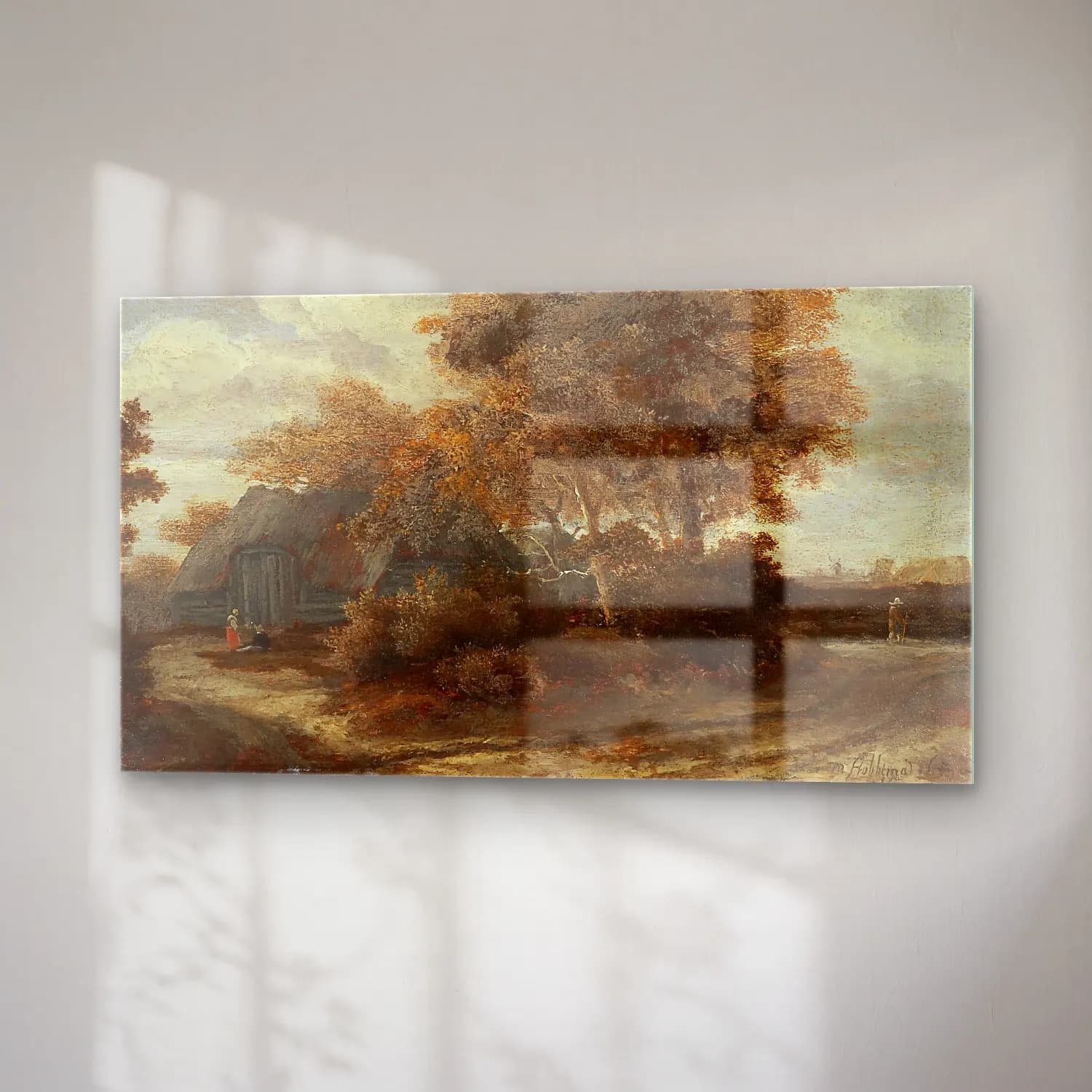 Meindert Hobbema – Hut along a Roadside cam tablo — sağ açıdan görünüm
