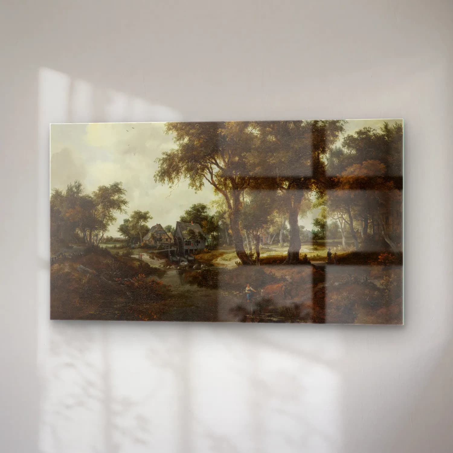 Meindert Hobbema – The Water Mill (The Trevor Landscape) cam tablo — sağ açıdan görünüm