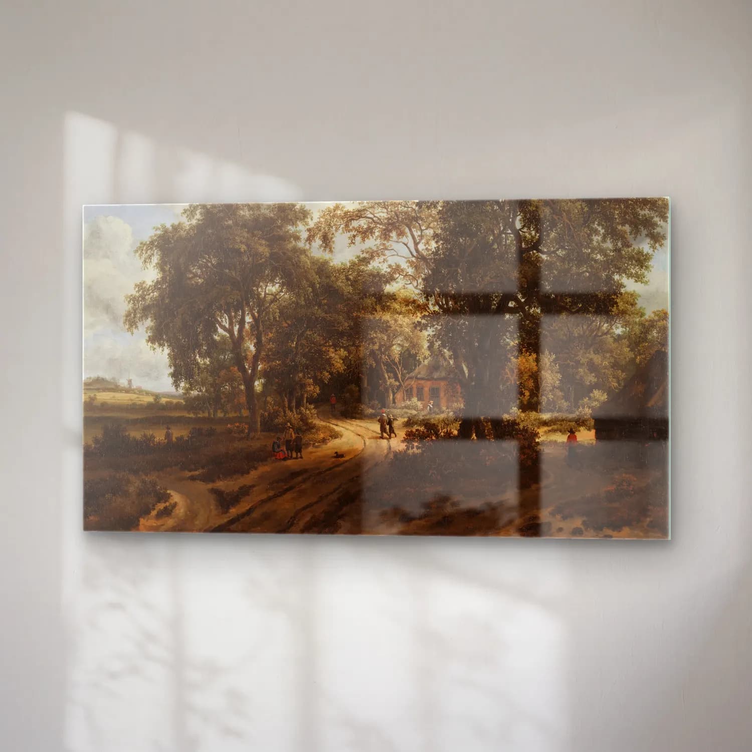Meindert Hobbema – Wooded Landscape with Watermill cam tablo — sağ açıdan görünüm