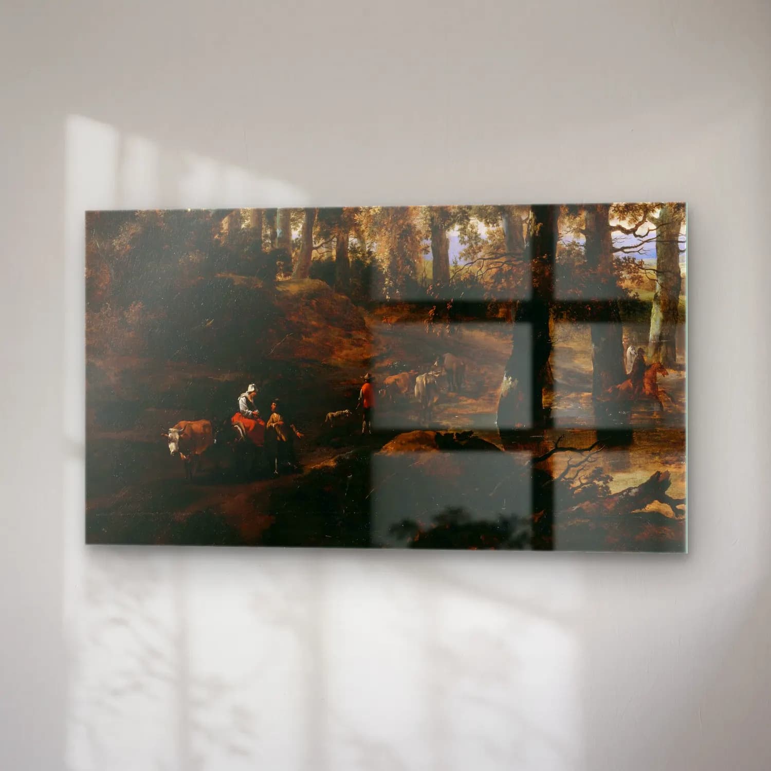 Nicolaes Pietersz. Berchem – A Road through a Wood cam tablo — sağ açıdan görünüm