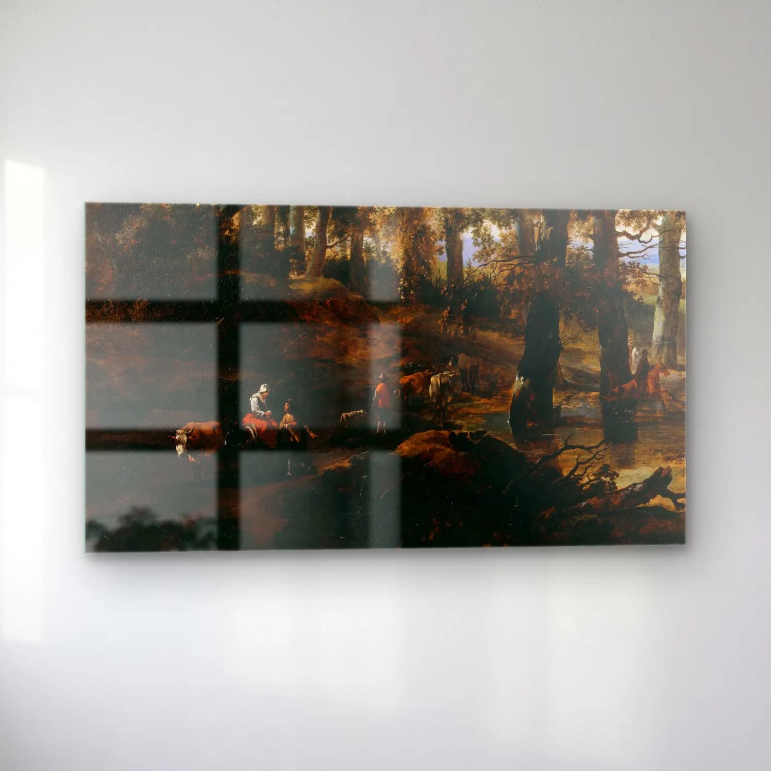 Nicolaes Pietersz. Berchem – A Road through a Wood cam tablo — sol açıdan görünüm