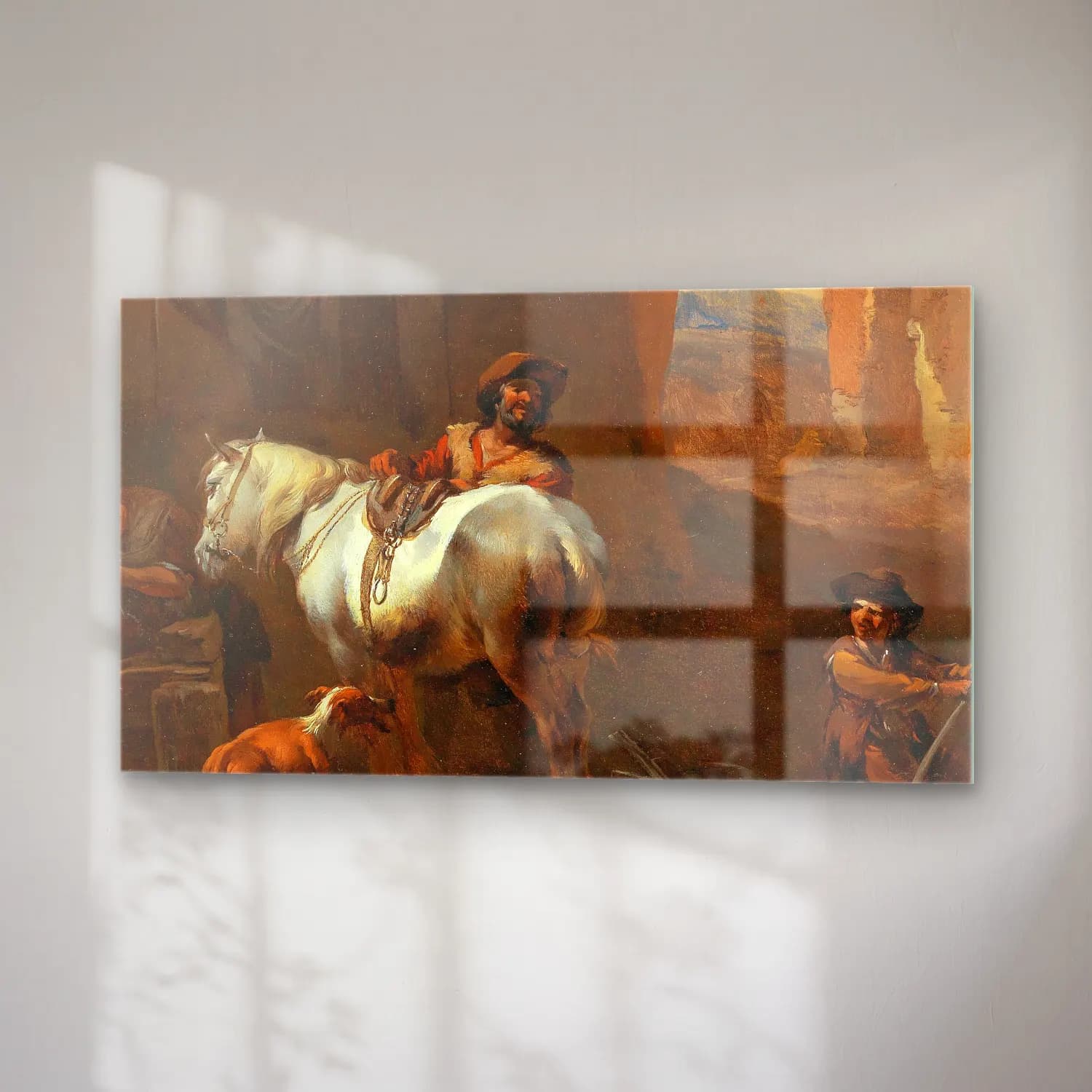 Nicolaes Pietersz. Berchem – A Stable Interior cam tablo — sağ açıdan görünüm