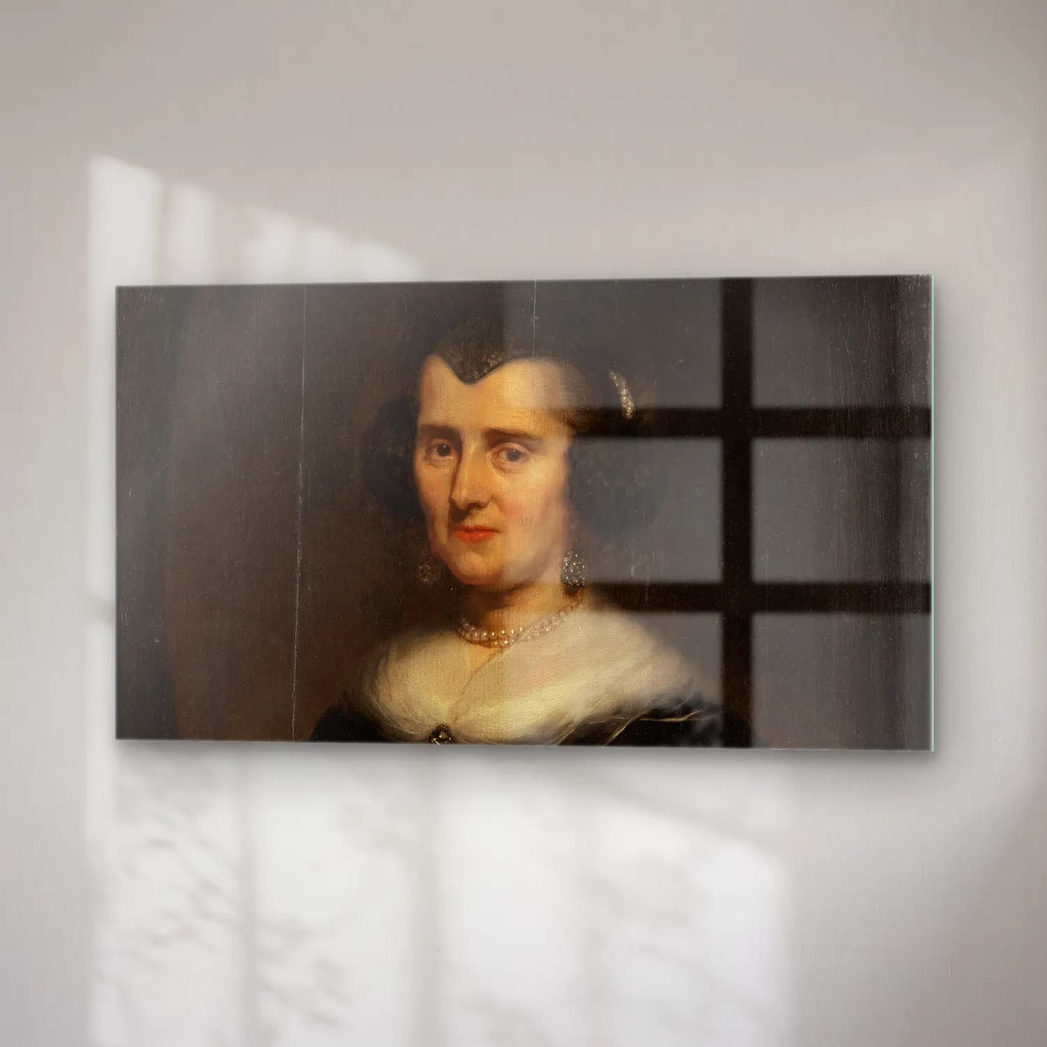 Nicolaes Pietersz. Berchem – Bust-Length Portrait of a Middle-Aged Woman cam tablo — sağ açıdan görünüm