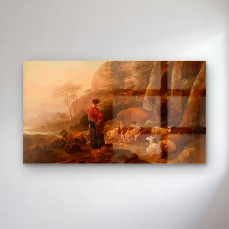 Nicolaes Pietersz. Berchem – Italian Landscape cam tablo — Nicolaes Pietersz. Berchem – Italian Landscape — yağlı boya koyun