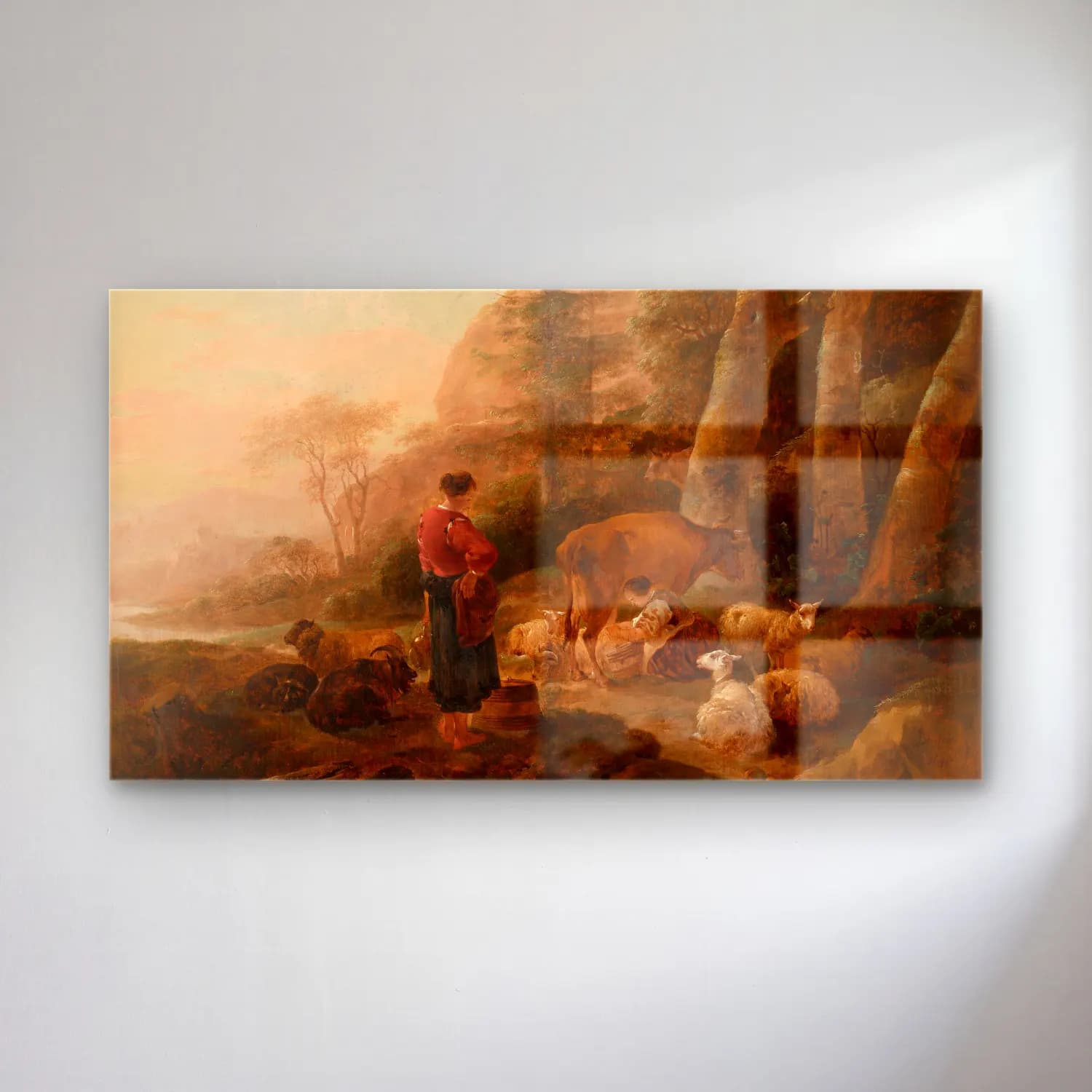 Nicolaes Pietersz. Berchem – Italian Landscape cam tablo — Nicolaes Pietersz. Berchem – Italian Landscape — yağlı boya koyun