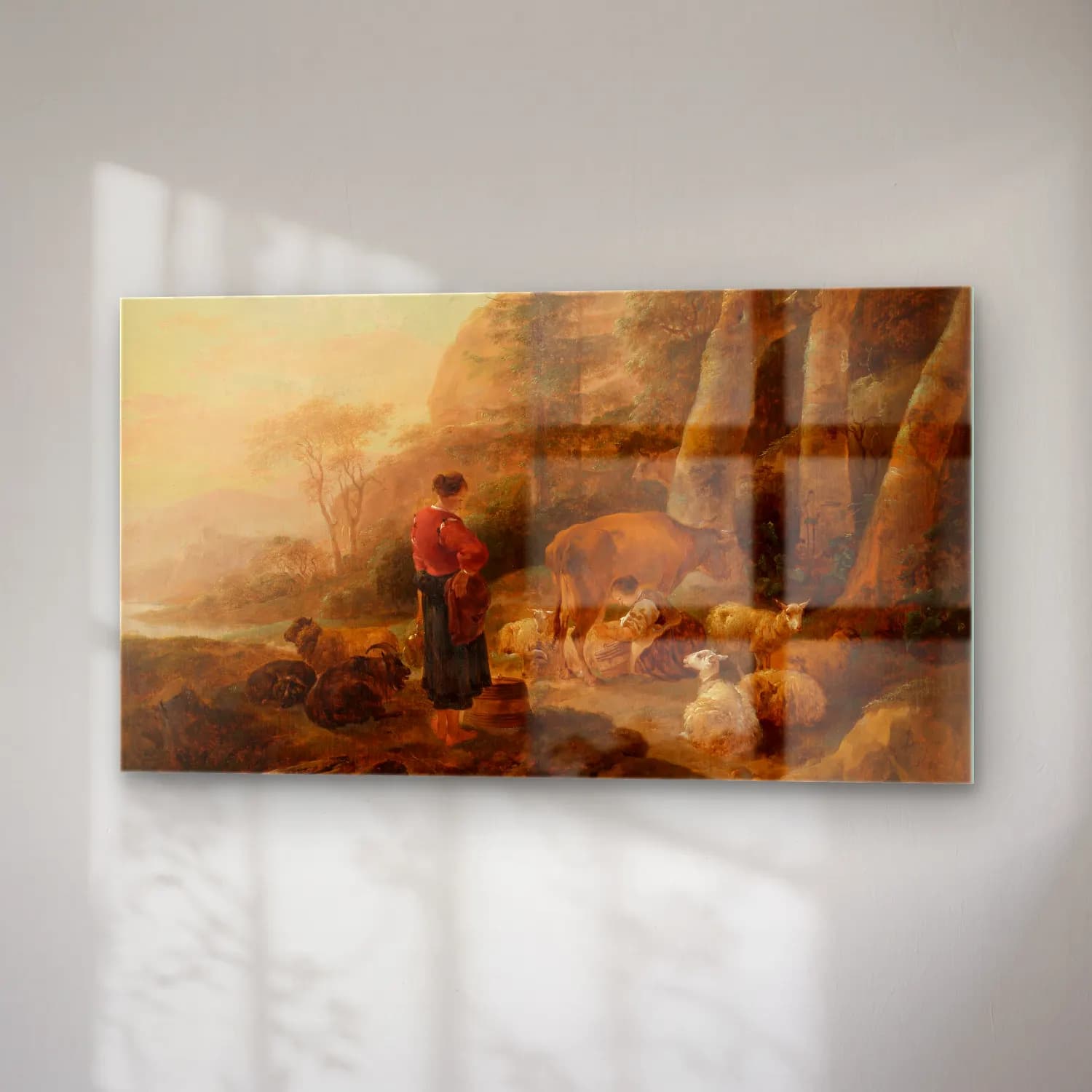 Nicolaes Pietersz. Berchem – Italian Landscape cam tablo — sağ açıdan görünüm