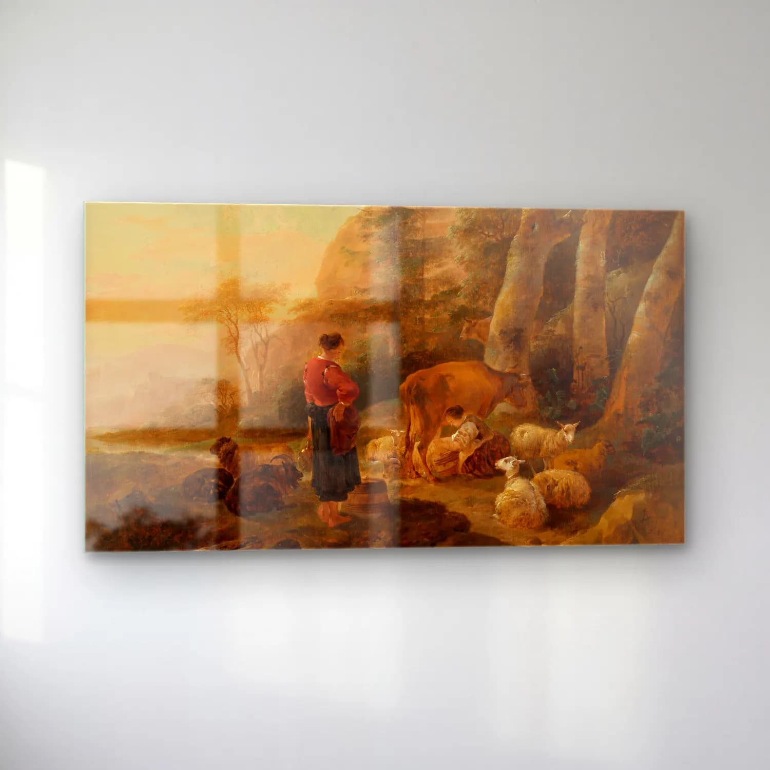Nicolaes Pietersz. Berchem – Italian Landscape cam tablo — sol açıdan görünüm