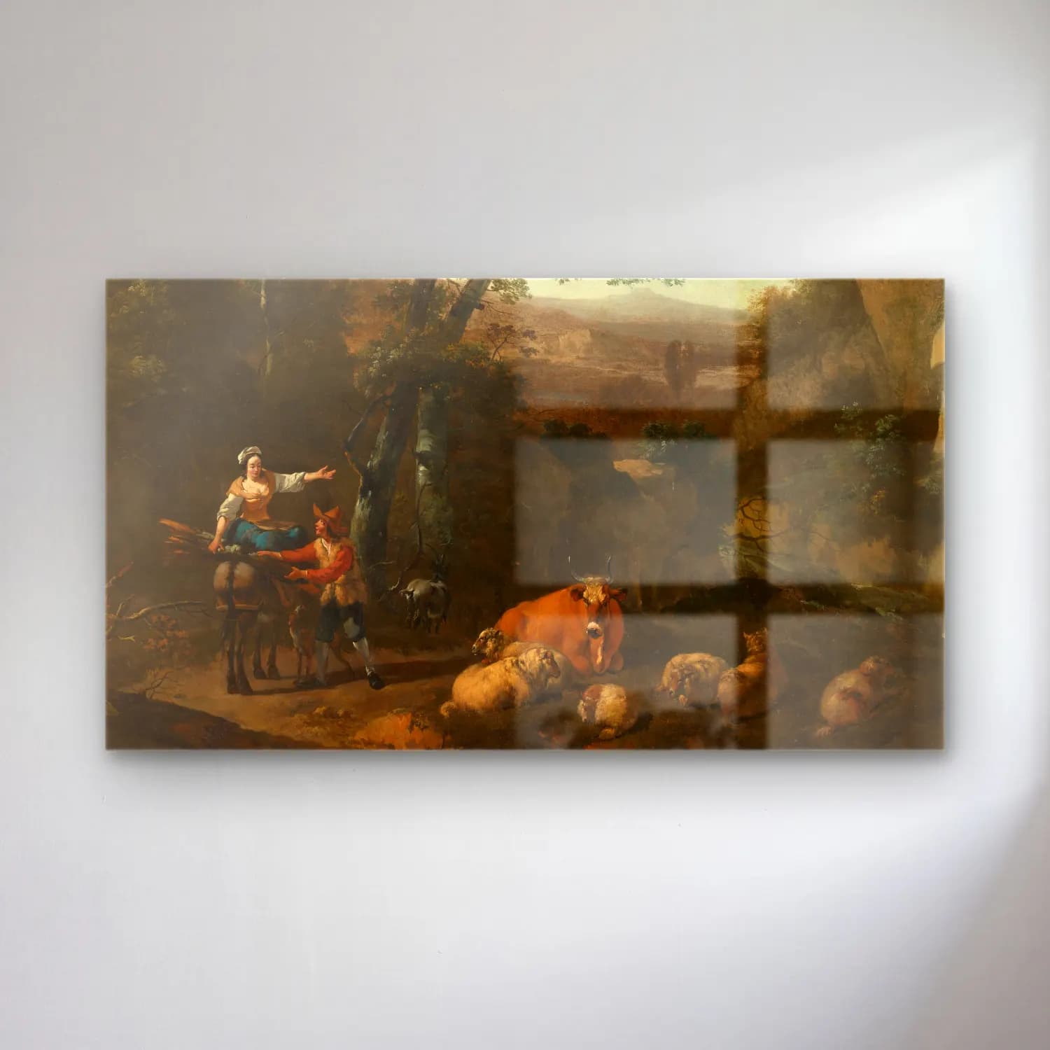 Nicolaes Pietersz. Berchem – Italian Landscape No. 5 cam tablo — Nicolaes Pietersz. Berchem – Italian Landscape No. 5 — yağlı boya koyun