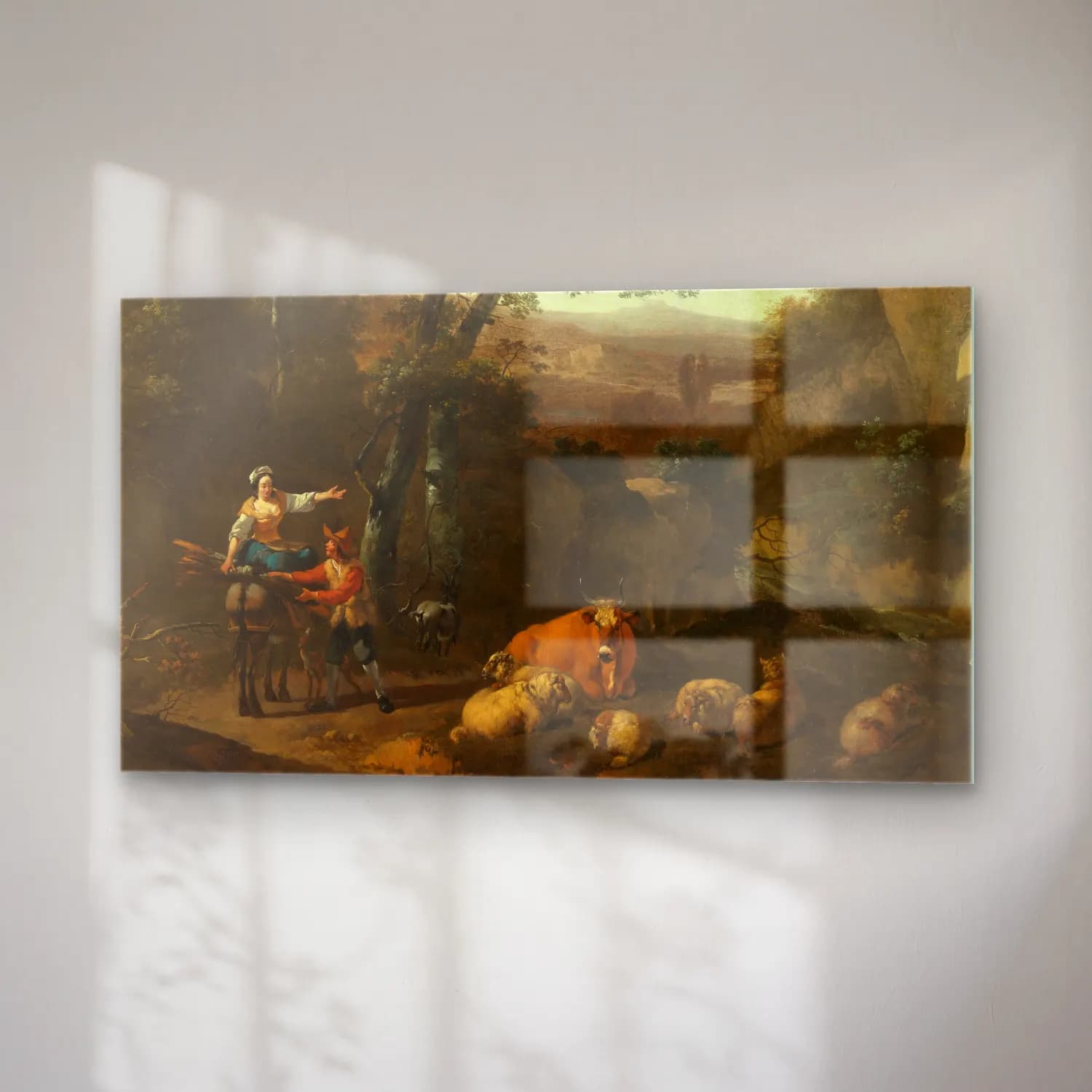 Nicolaes Pietersz. Berchem – Italian Landscape No. 5 cam tablo — sağ açıdan görünüm