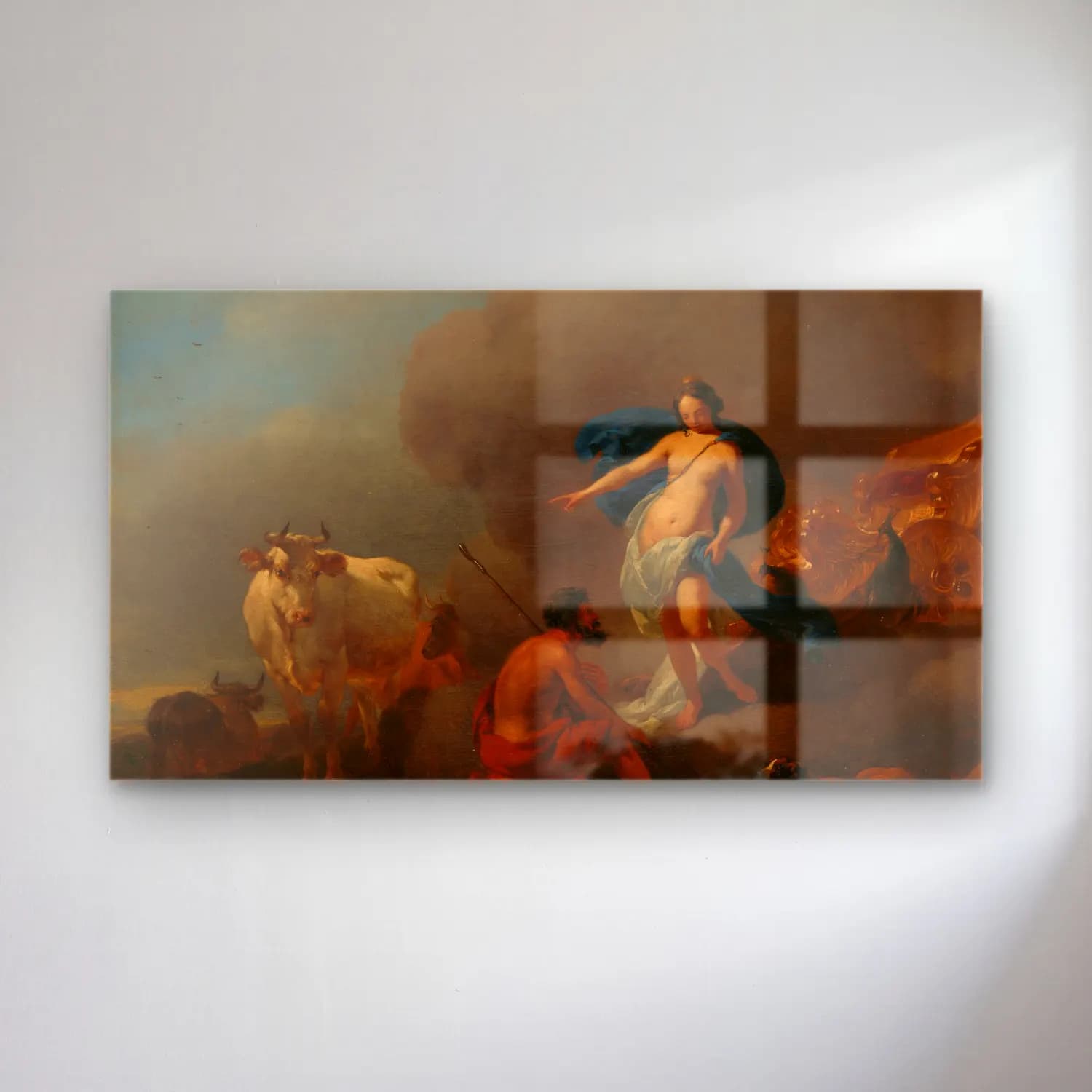 Nicolaes Pietersz. Berchem – Juno Commanding Argus to Keep Watch on Io cam tablo — Nicolaes Pietersz. Berchem – Juno Commanding Argus to Keep Watch on Io — yağlı boya mitolojik sahne