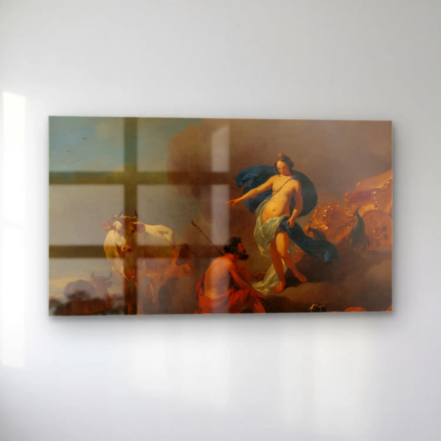 Nicolaes Pietersz. Berchem – Juno Commanding Argus to Keep Watch on Io cam tablo — sol açıdan görünüm