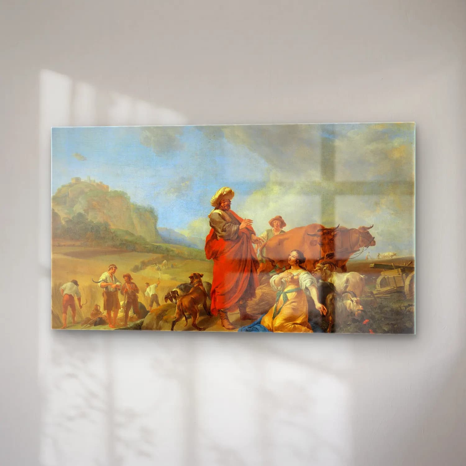 Nicolaes Pietersz. Berchem – Ruth and Boas cam tablo — sağ açıdan görünüm