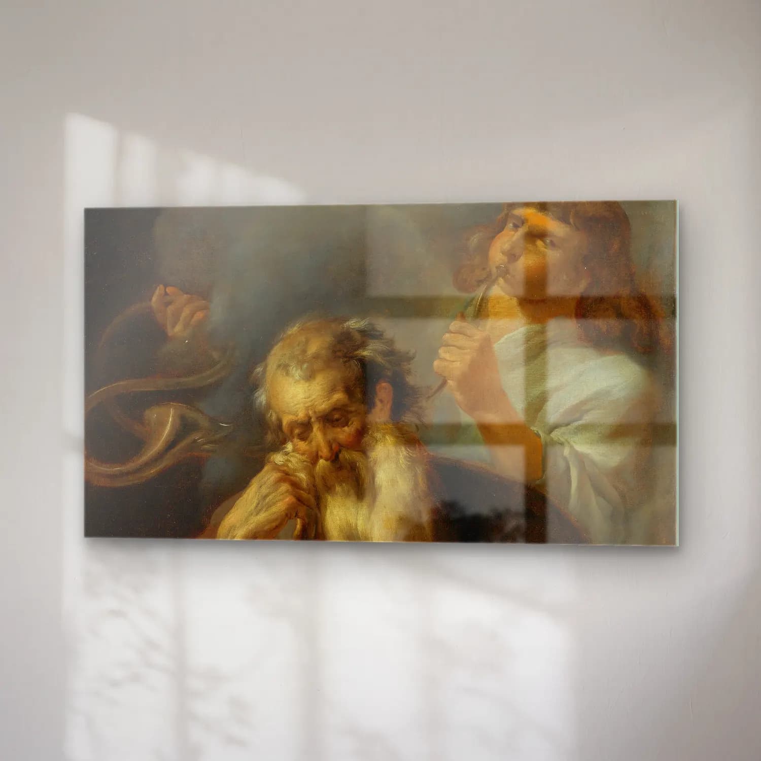 Nicolaes Pietersz. Berchem – Saint Jerome cam tablo — sağ açıdan görünüm