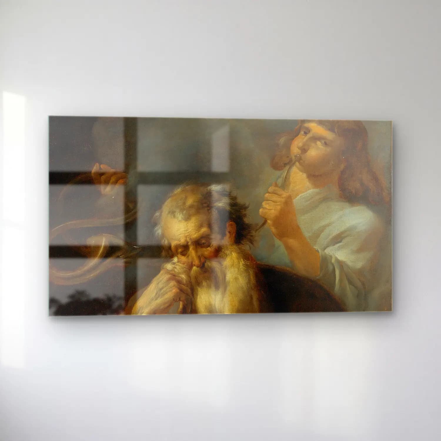 Nicolaes Pietersz. Berchem – Saint Jerome cam tablo — sol açıdan görünüm