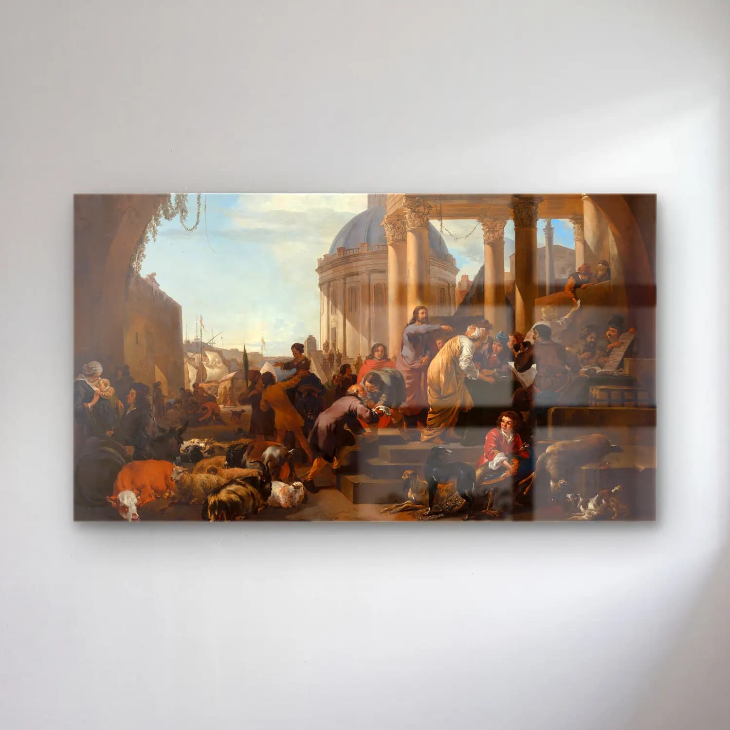 Nicolaes Pietersz. Berchem – The Calling of St Matthew cam tablo — Nicolaes Pietersz. Berchem – The Calling of St Matthew — yağlı boya dini sahne