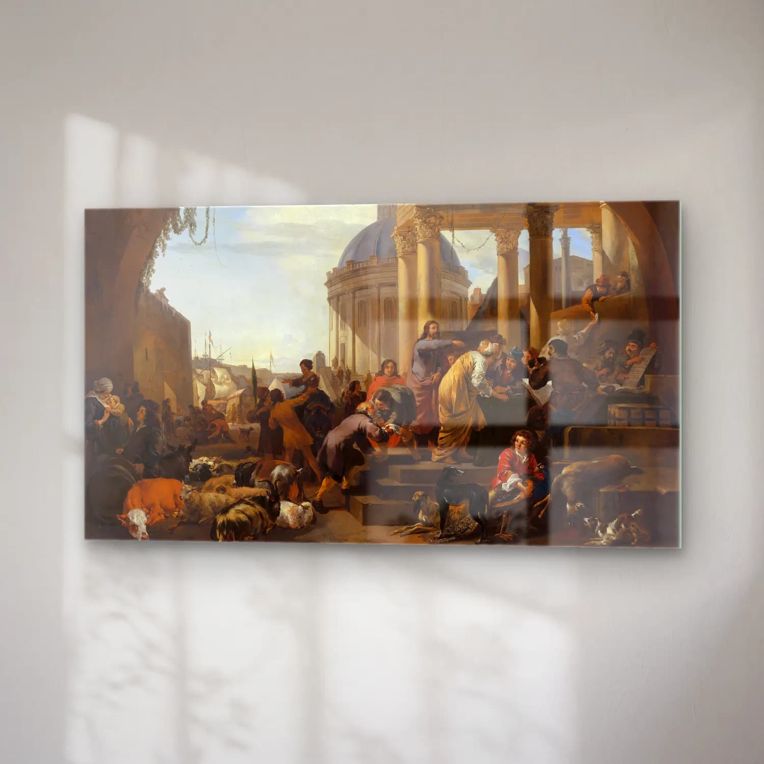 Nicolaes Pietersz. Berchem – The Calling of St Matthew cam tablo — sağ açıdan görünüm