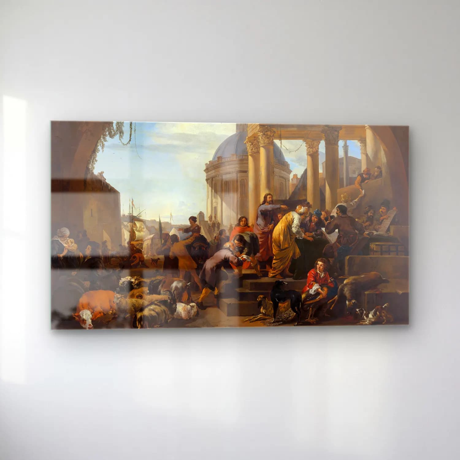 Nicolaes Pietersz. Berchem – The Calling of St Matthew cam tablo — sol açıdan görünüm