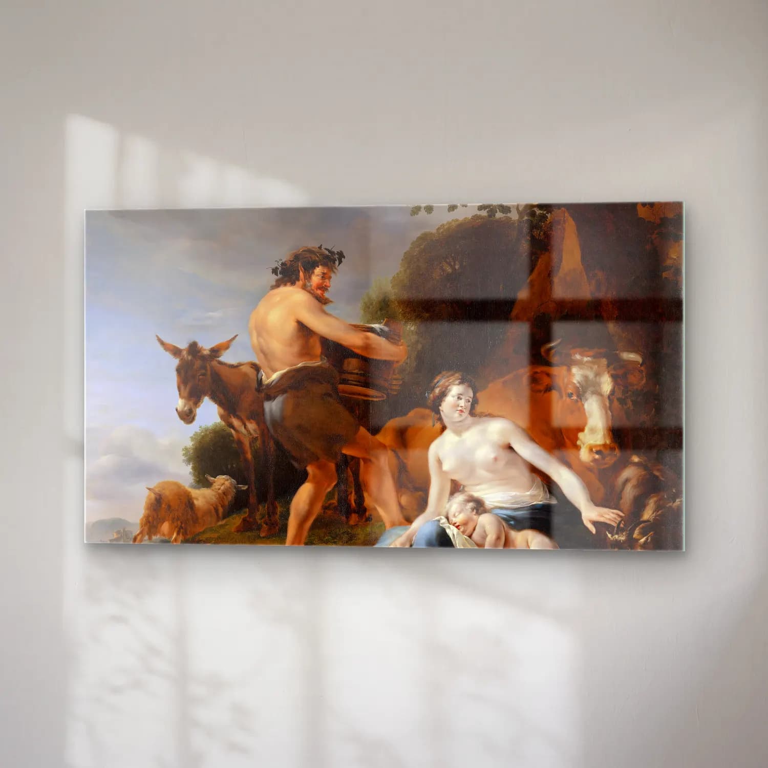 Nicolaes Pietersz. Berchem – The Infancy of Zeus cam tablo — sağ açıdan görünüm