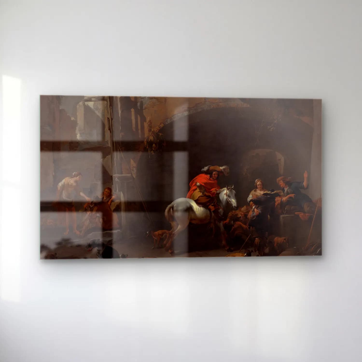 Nicolaes Pietersz. Berchem – The Return from the Hunt cam tablo — sol açıdan görünüm