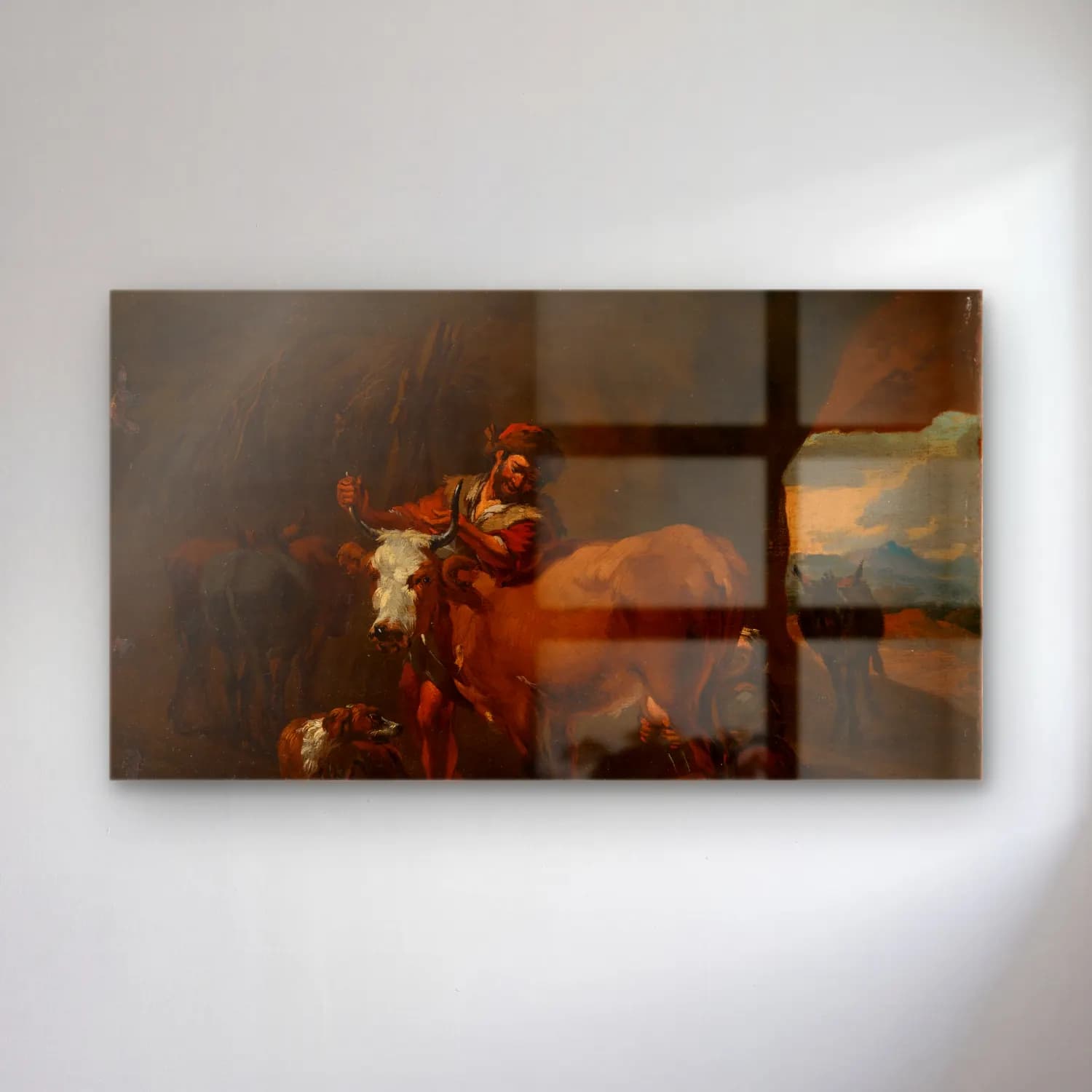 Nicolaes Pietersz. Berchem – The cow milker cam tablo — Nicolaes Pietersz. Berchem – The cow milker — yağlı boya mitolojik sahne