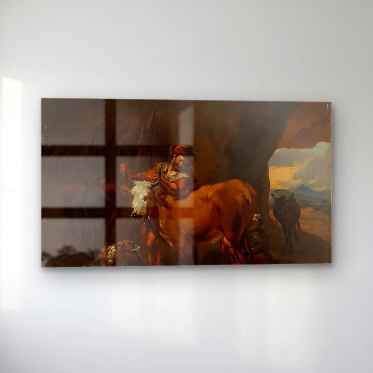 Nicolaes Pietersz. Berchem – The cow milker cam tablo — sol açıdan görünüm