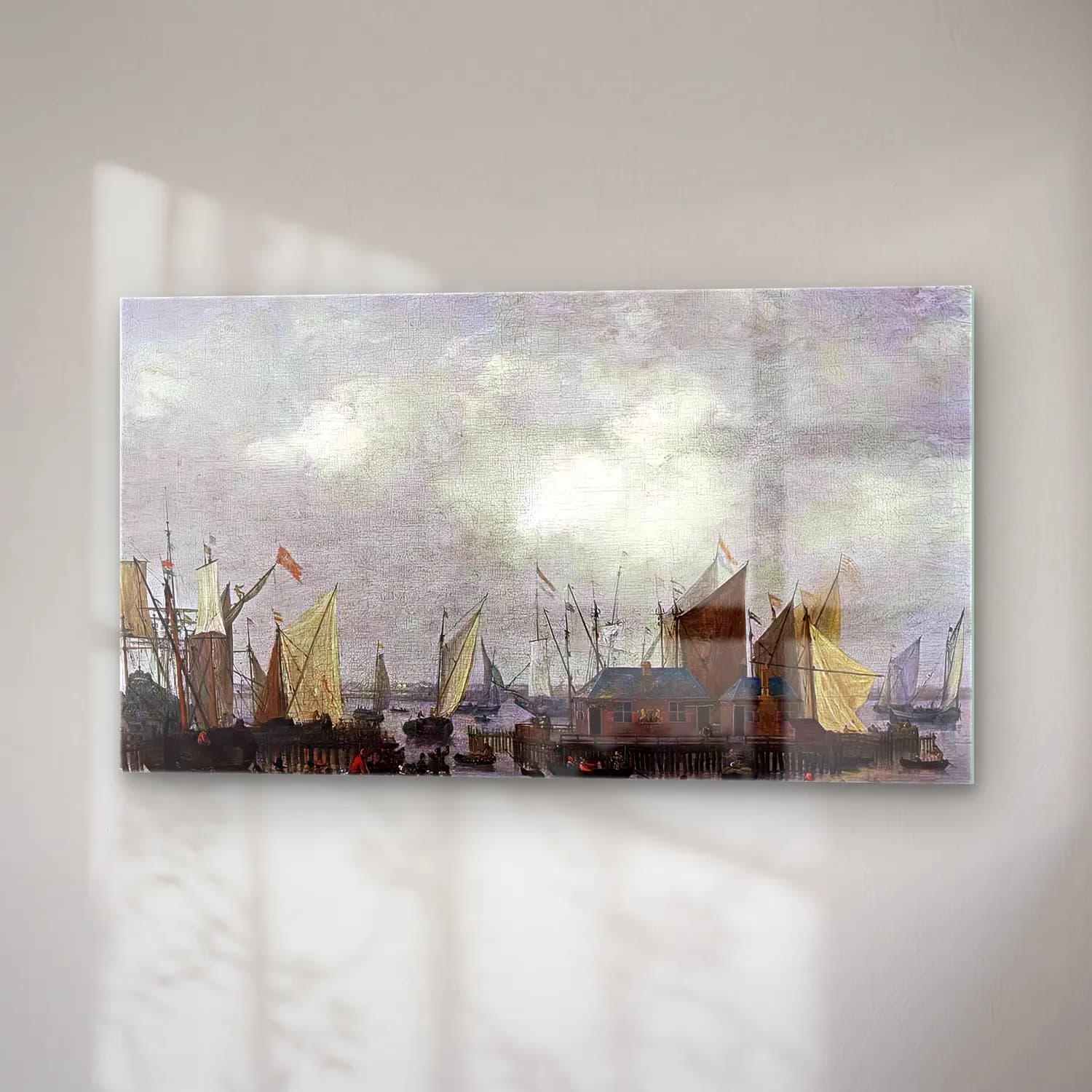 Reiner Nooms – Amsterdam Shipping on the Ij cam tablo — sağ açıdan görünüm