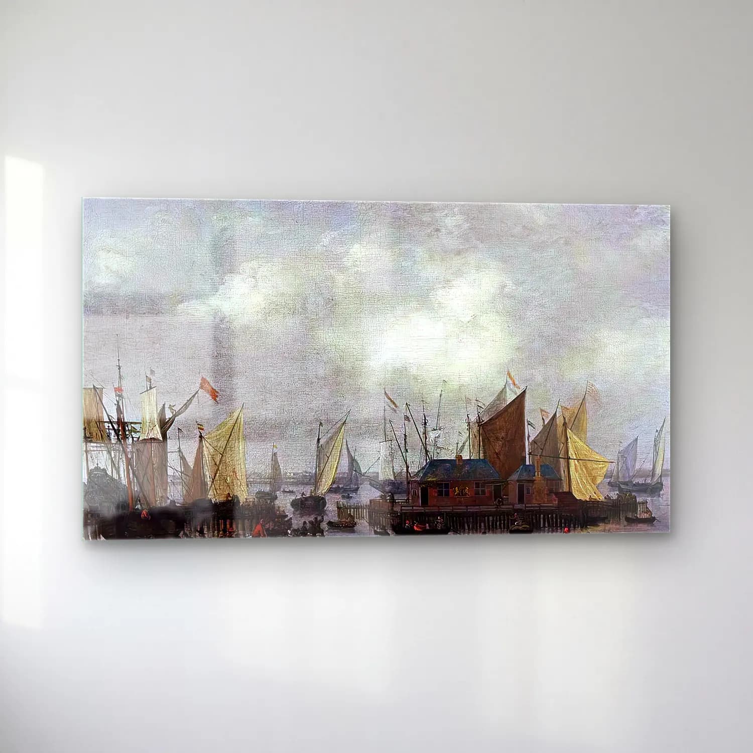 Reiner Nooms – Amsterdam Shipping on the Ij cam tablo — sol açıdan görünüm