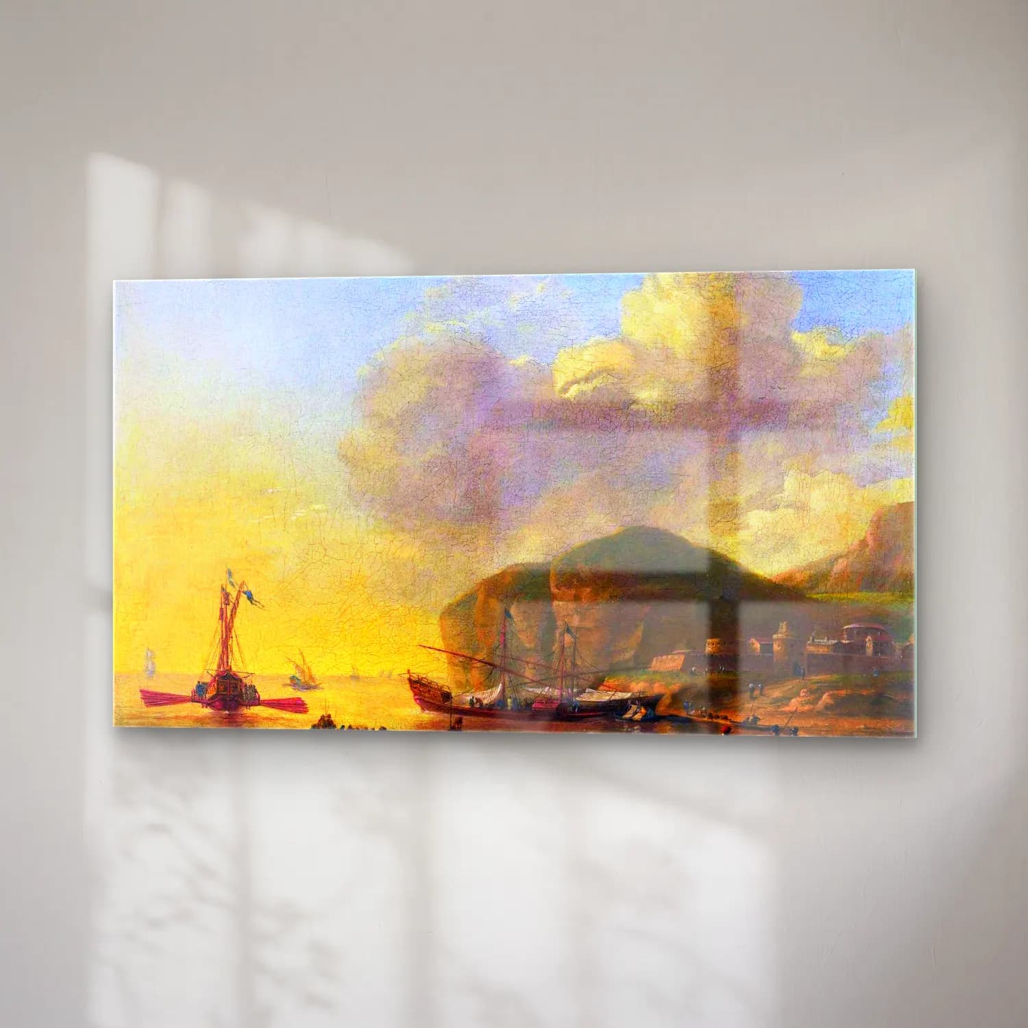 Reiner Nooms – Shipping before a Mediterranean Coast cam tablo — sağ açıdan görünüm