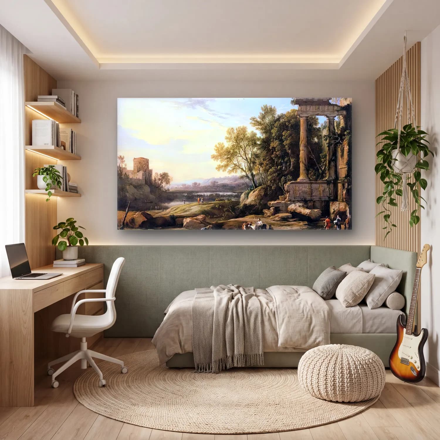 Pierre Patel – Italianate Landscape cam tablo — genç odasında
