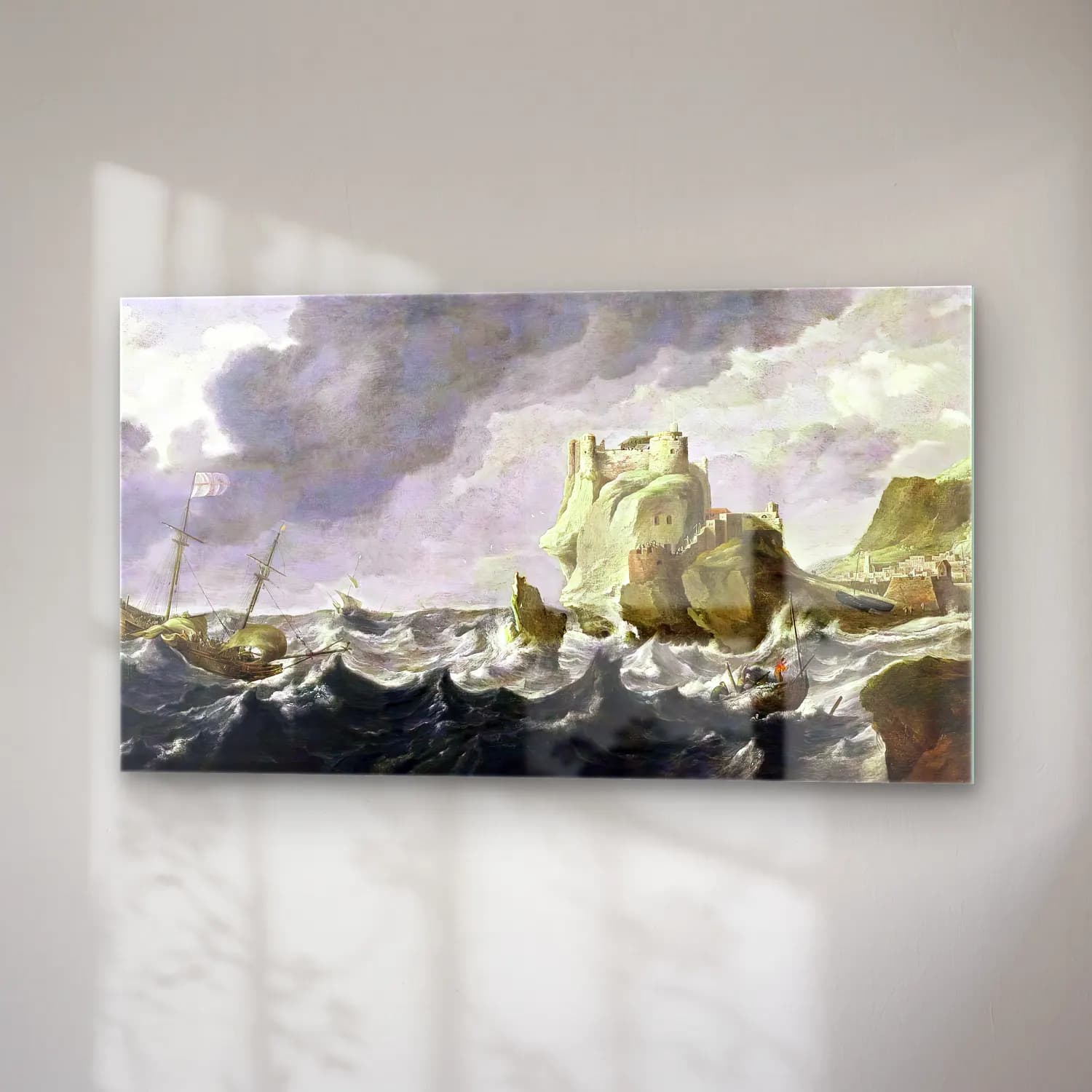Bonaventura I Peeters – A Mediterranean Harbour Entrance cam tablo — sağ açıdan görünüm