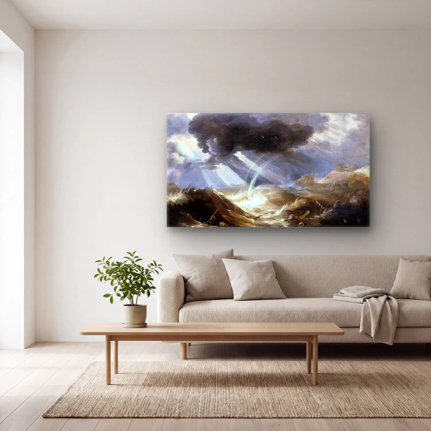 Bonaventura I Peeters – The Great Flood cam tablo — açık renk salonda