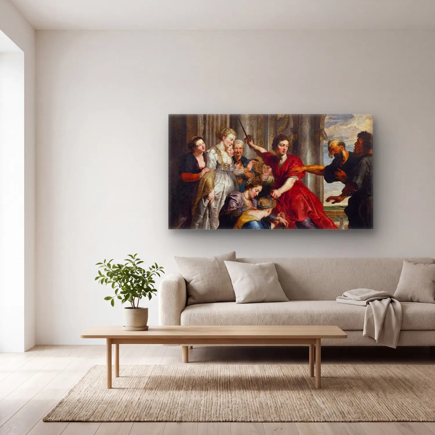 Peter Paul Rubens – Achilles discovered cam tablo — açık renk salonda