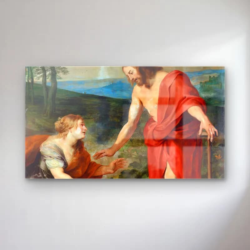Peter Paul Rubens – Christ Appears to Mary Magdalene cam tablo — Peter Paul Rubens – Christ Appears to Mary Magdalene — yağlı boya dini sahne